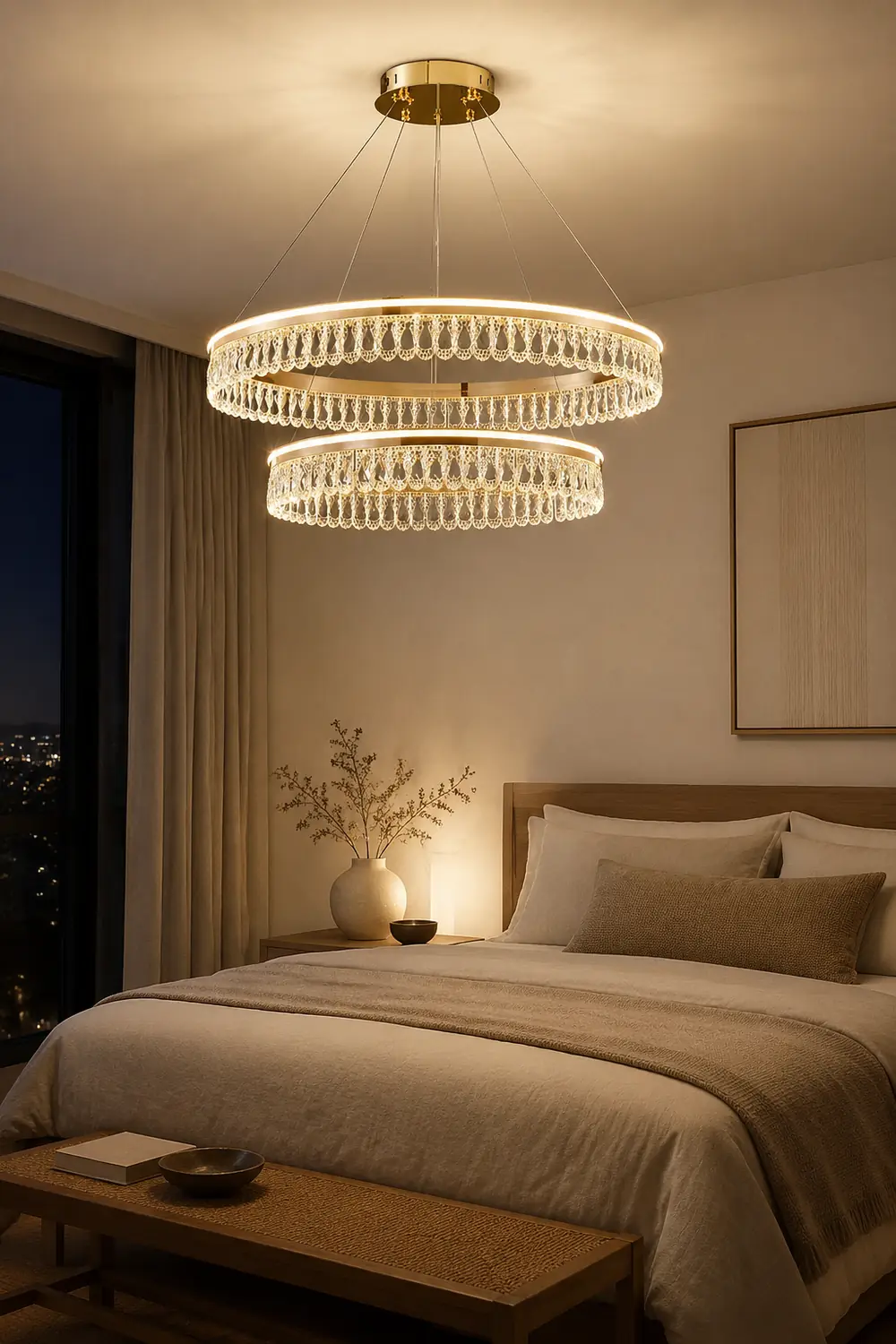Luxury Large Crystal Ring Chandelier - Lumpaz