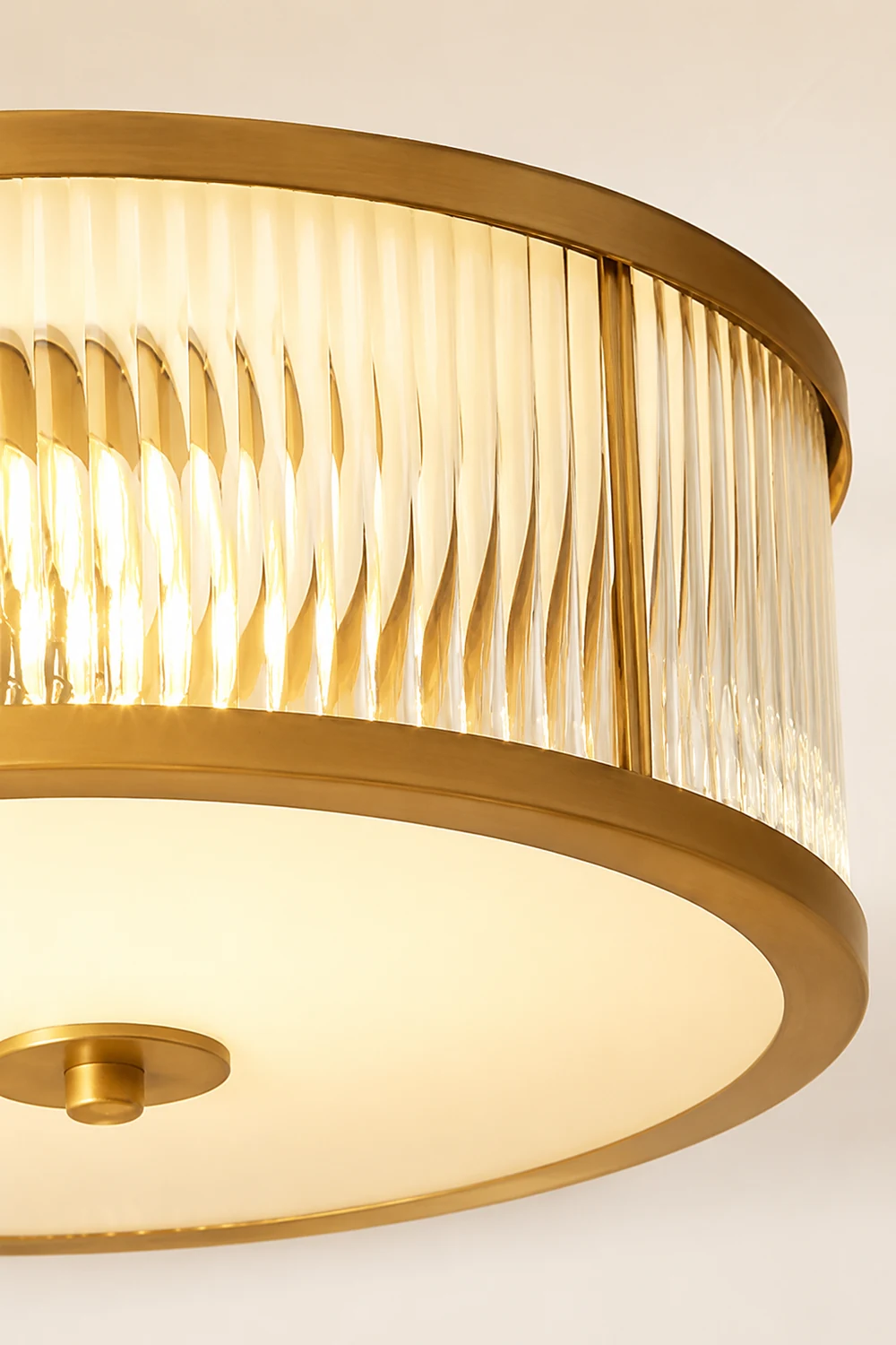 Vintage Round Simple Brass Ceiling Lamps - Lumpaz
