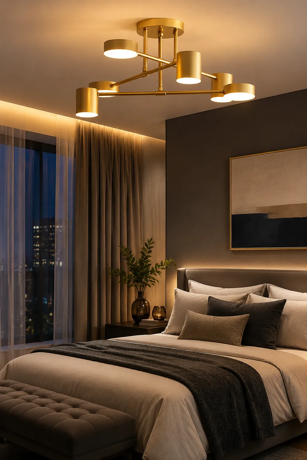Metal Painted Finishes LED Ceiling Light Circle Design Flush Mount Lights - Lumpaz