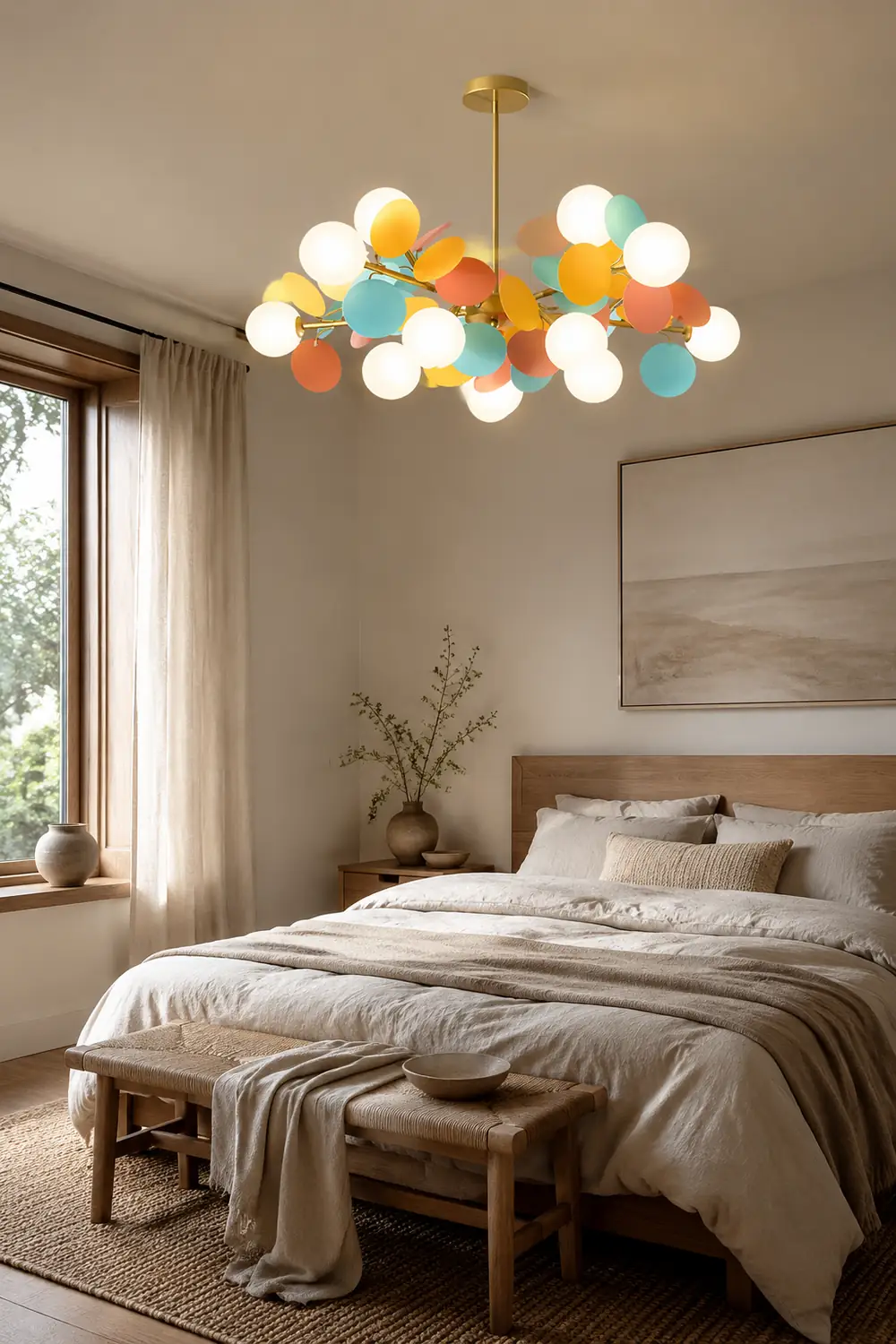 Nordic Multicolored Flower Branch Living Room Chandelier - Lumpaz