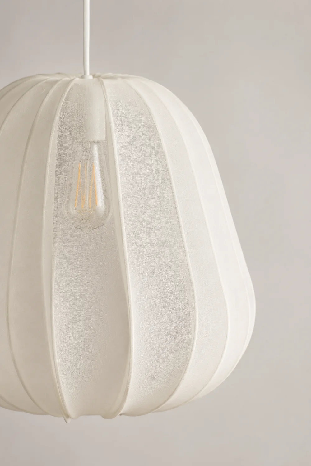 Nordic 1-Light Fabric Lampshade Shade Pendant Lamp - Lumpaz