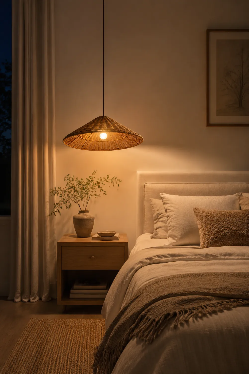Farmhouse Handmade Rattan Pendant Light - Lumpaz