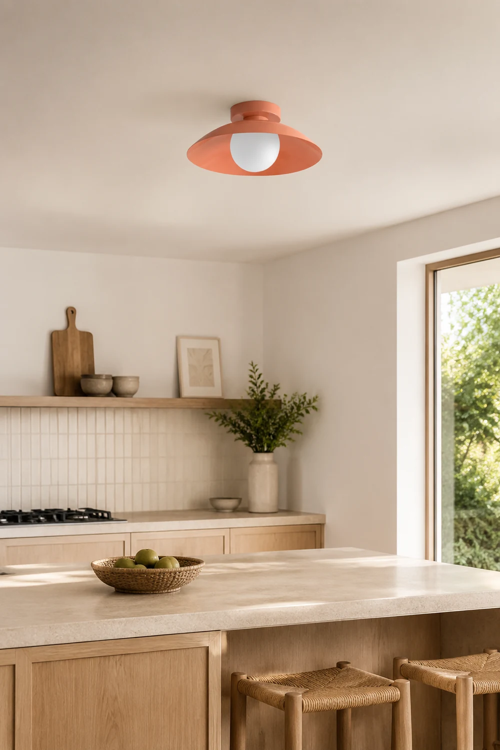 Simple Round Metal Flush Mount Ceiling Light For Kitchen - Lumpaz