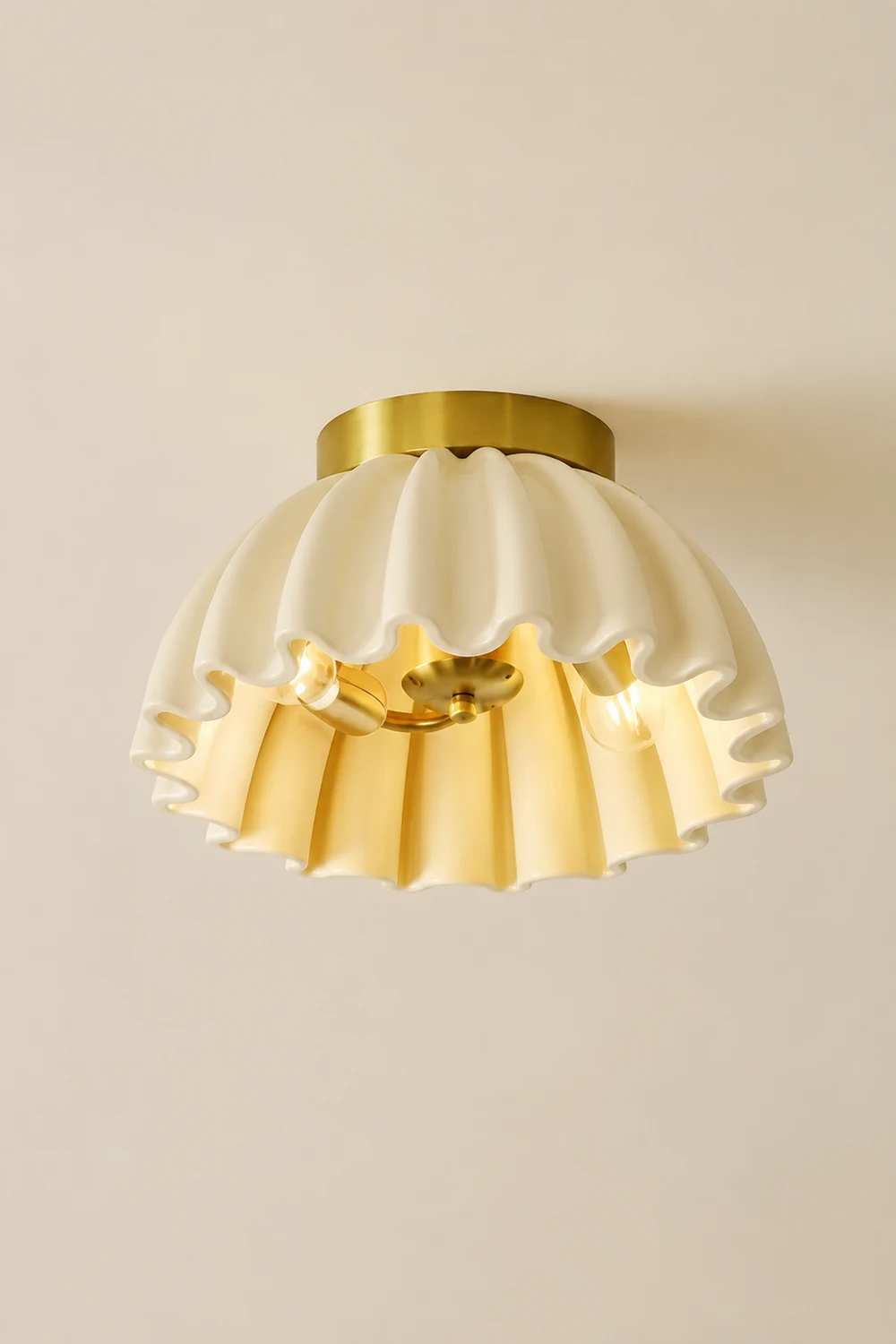 Vintage French Resin Entrance Ceiling Light - Lumpaz