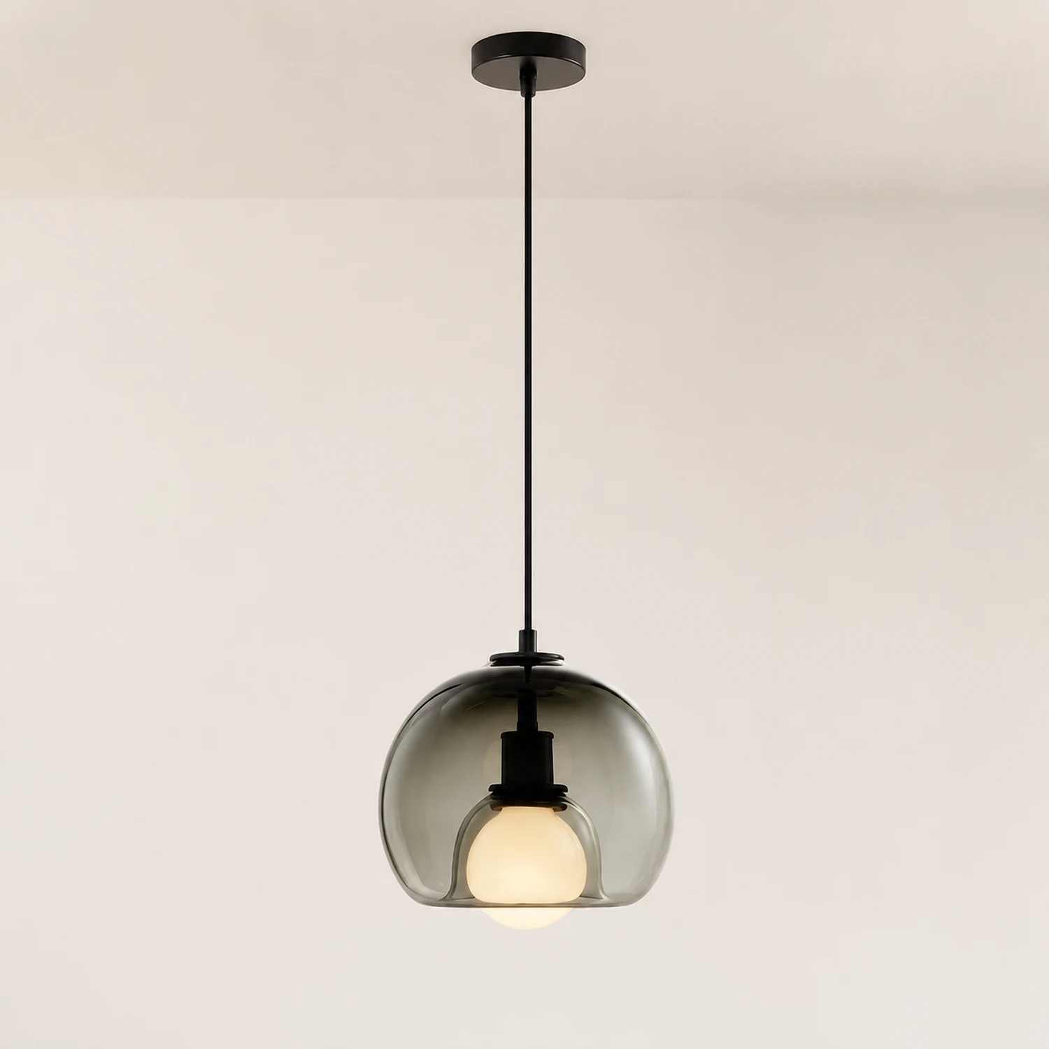 Handblown Stained Glass Orb Pendant Light Lampshade - Lumpaz