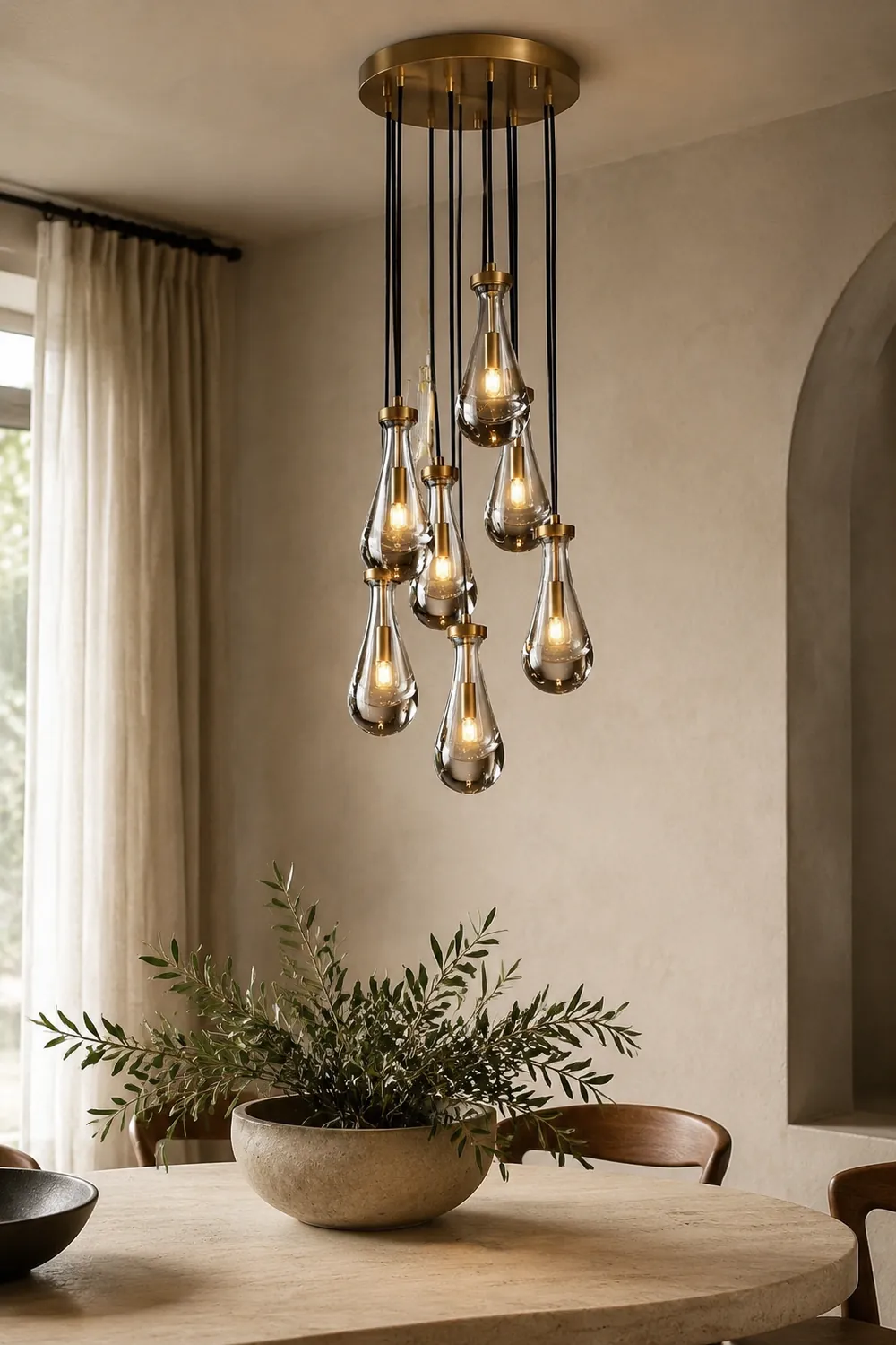 Modern Art Deco Raindrop Chandelier - Lumpaz