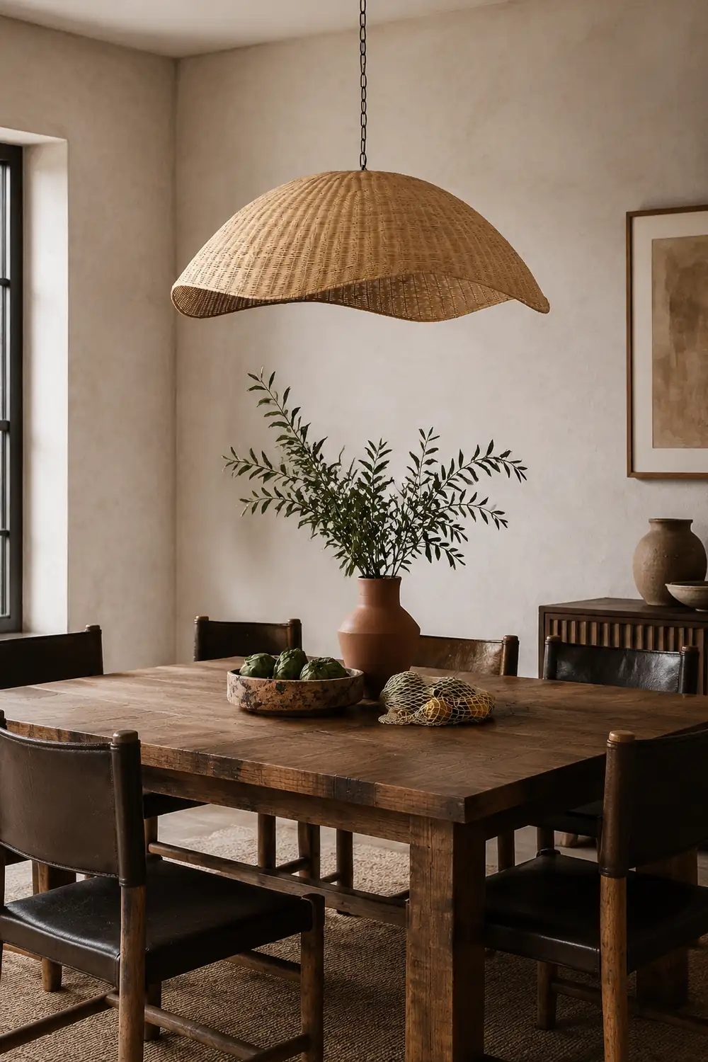 Natural Minimalistic Woven Rattan Handmade Hanging Lamp - Lumpaz