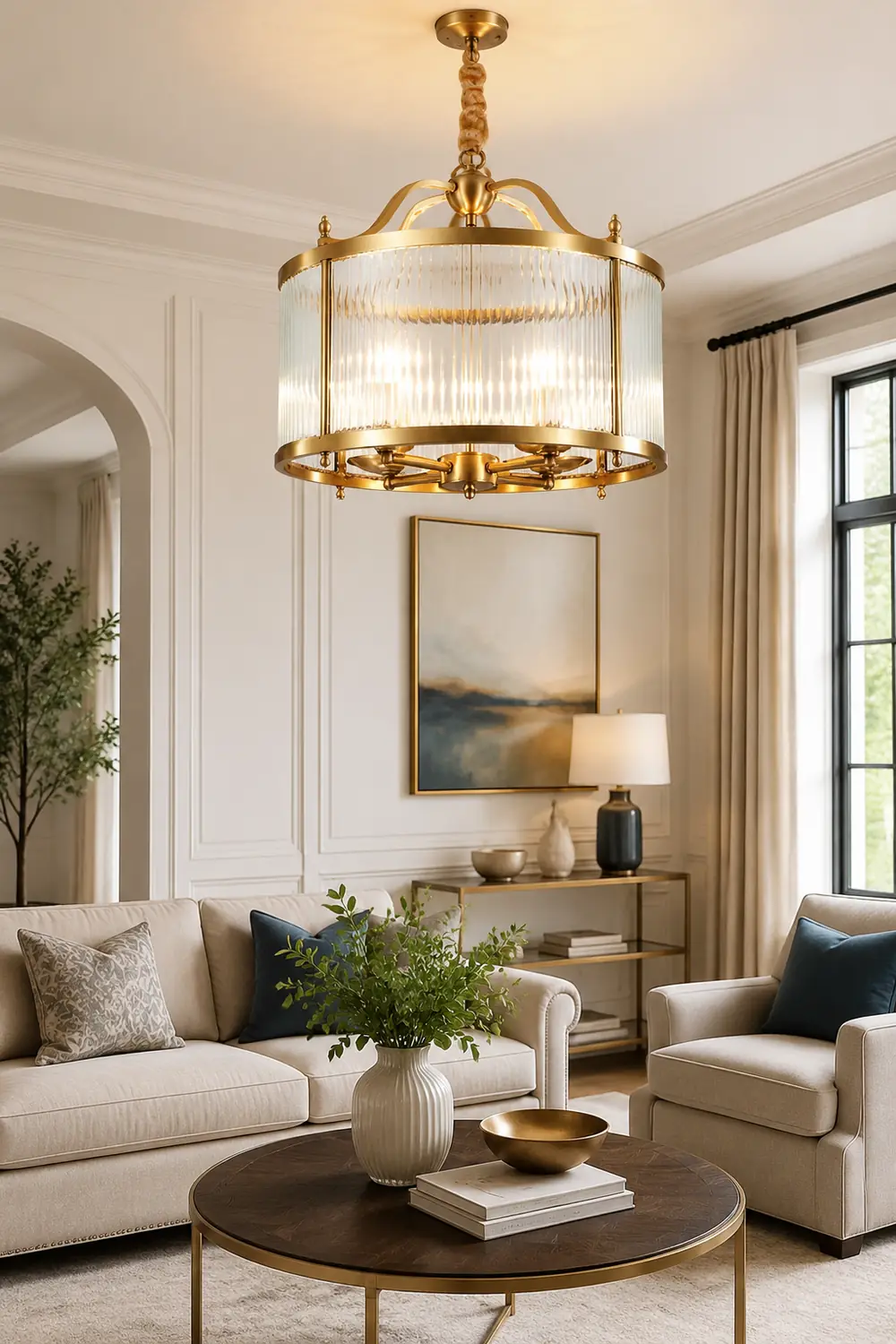 Modern Light Luxury Simple Glass Hanging Light - Lumpaz