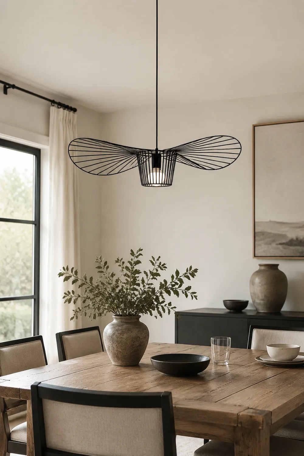 Modern Iron Cage Pendant Light For Living Room - Lumpaz