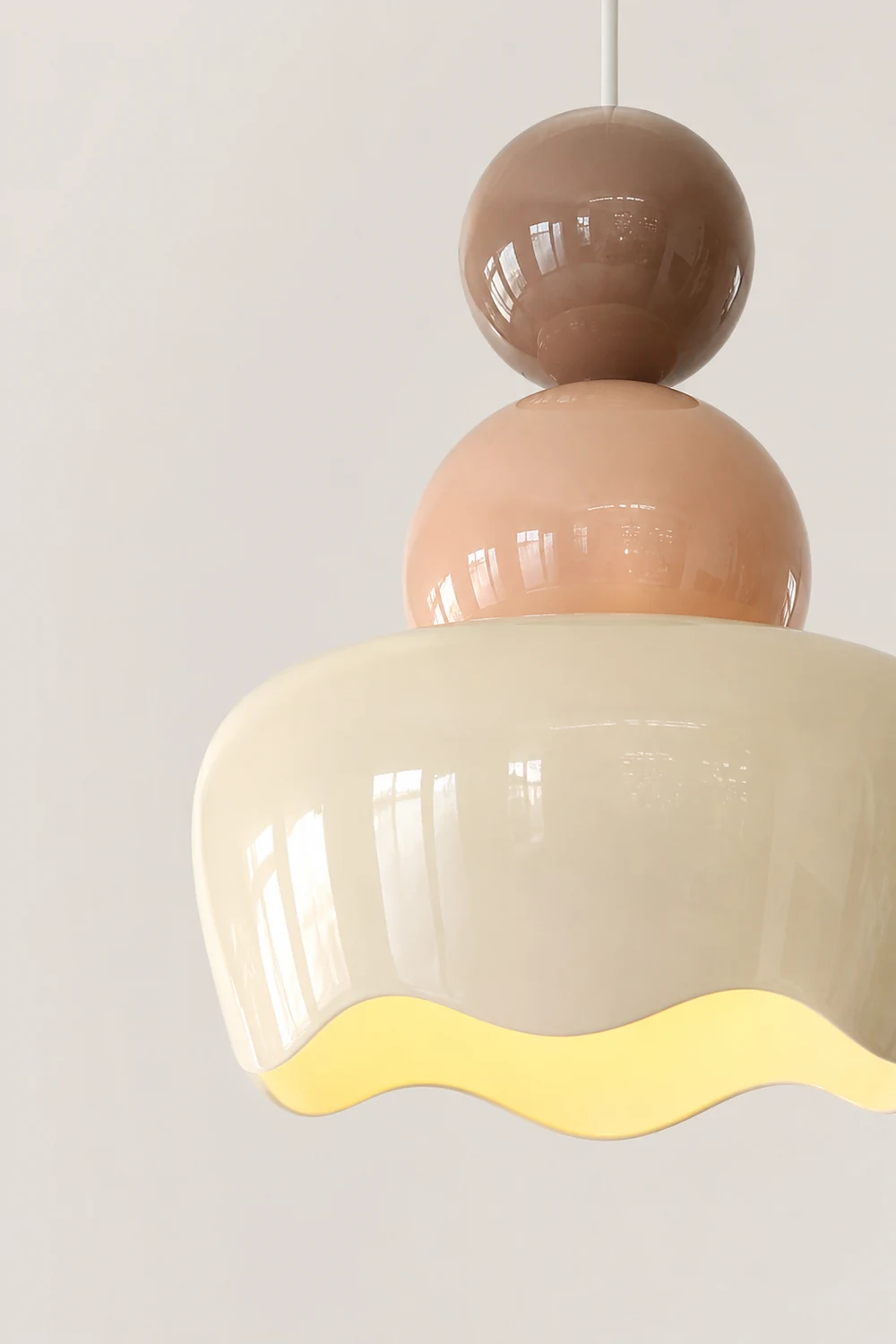 Cream Sunny Bedroom Bedside Pendant Lamp - Lumpaz