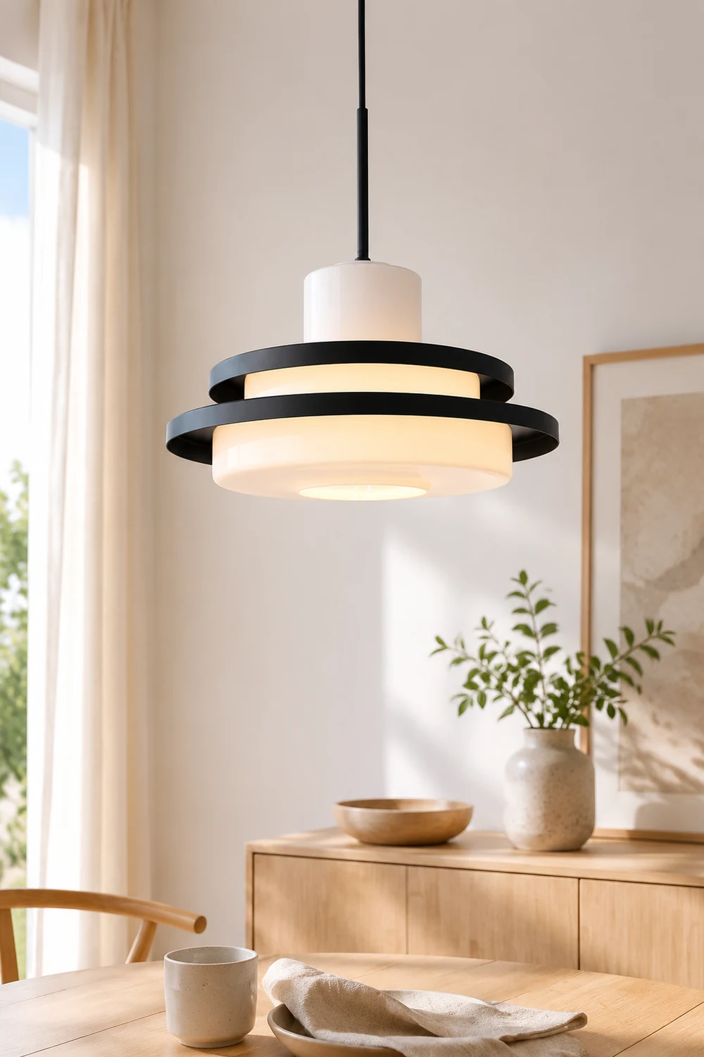 Vintage Bauhaus Equator Glass Pendant lamps - Lumpaz