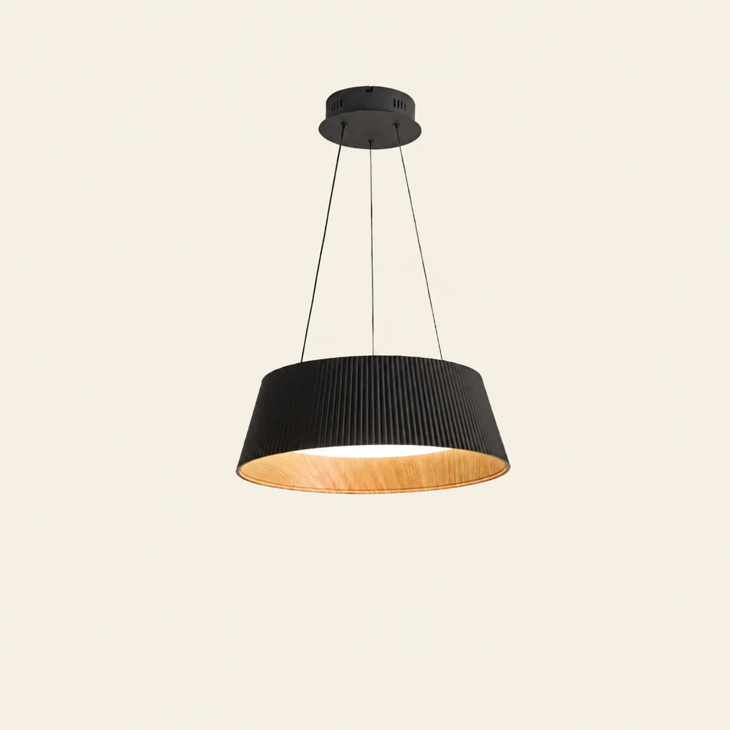Modern Ribbed LED Pendant Light For Kitchen Island - Lumpaz