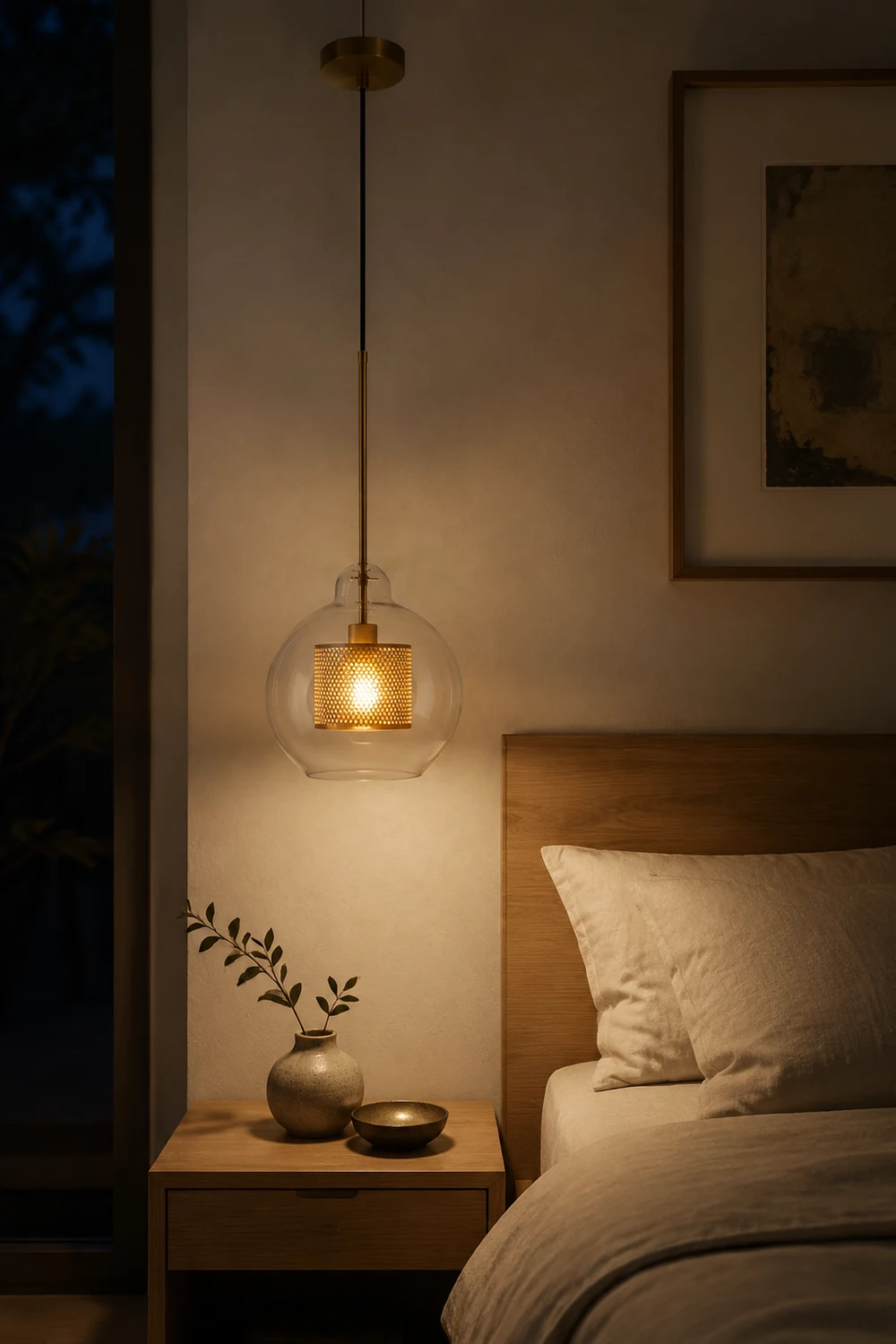 Nordische Industrielle Pendelleuchte aus Glas für Esszimmer, Restaurant - Lumpaz