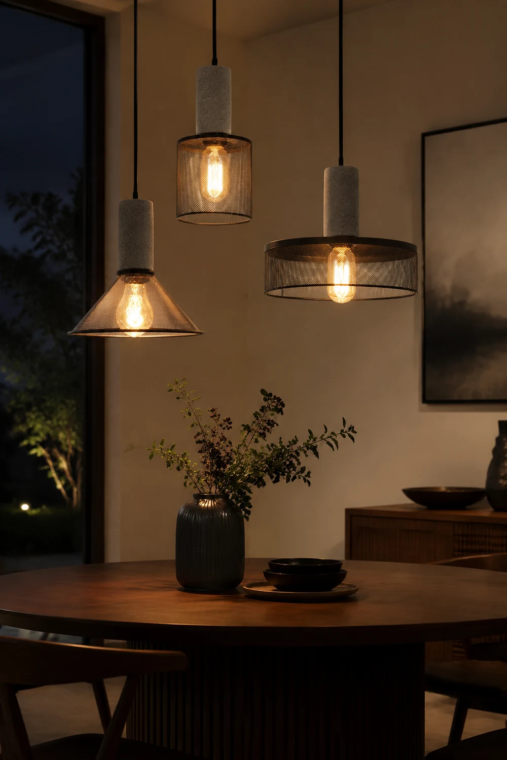 Modern Iron Grey Hanging Light Pendant Lampshade - Lumpaz