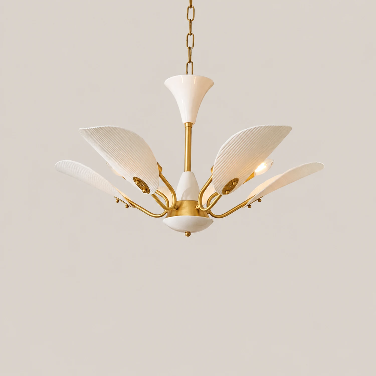 Vintage Creative Copper & Ceramic Pendant Light - Lumpaz