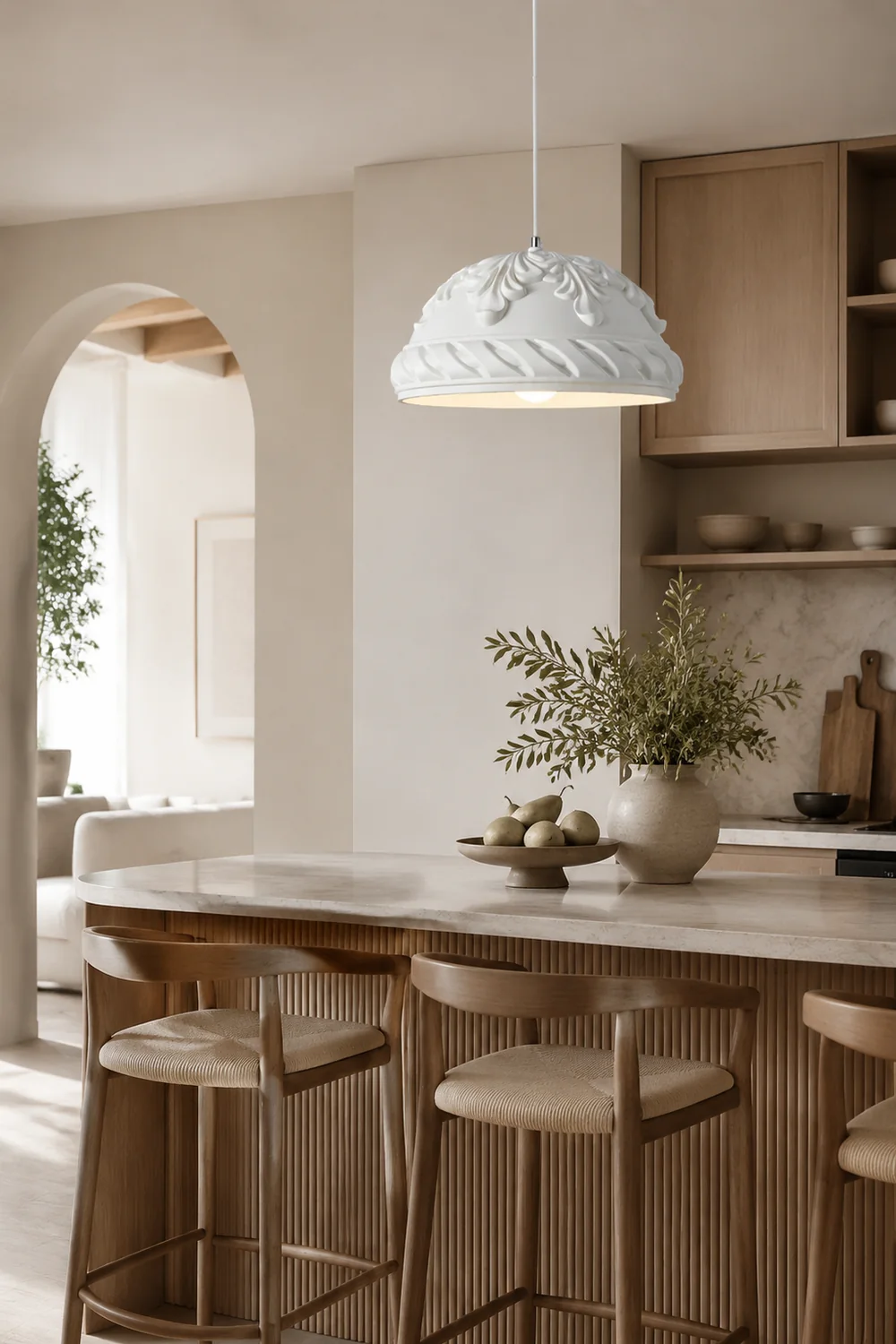 French Style Resin Retro Pendant Light - Lumpaz
