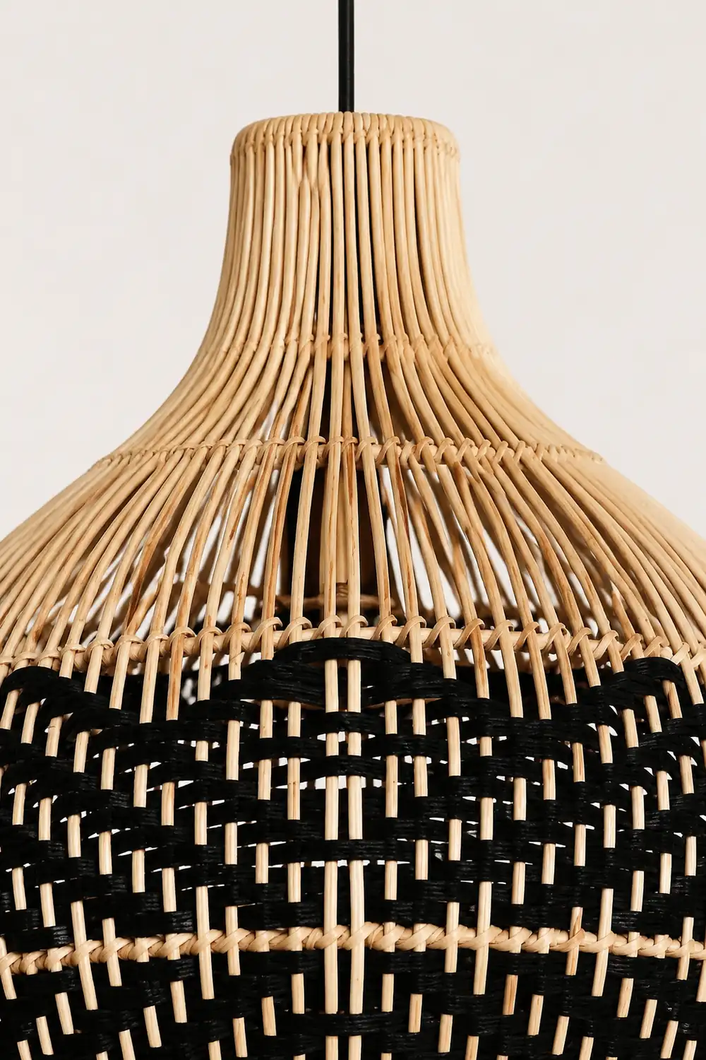 Vintage Ratten Handwoven Pendant Light - Lumpaz