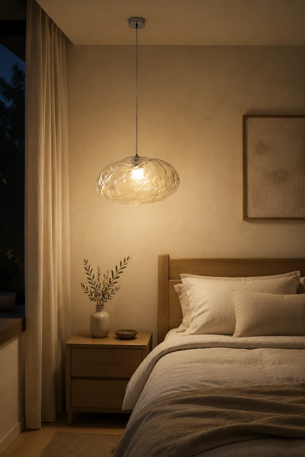 Stylish Glass Cloud Shape Pendant Light Indoor Fixture Decorative Light - Lumpaz