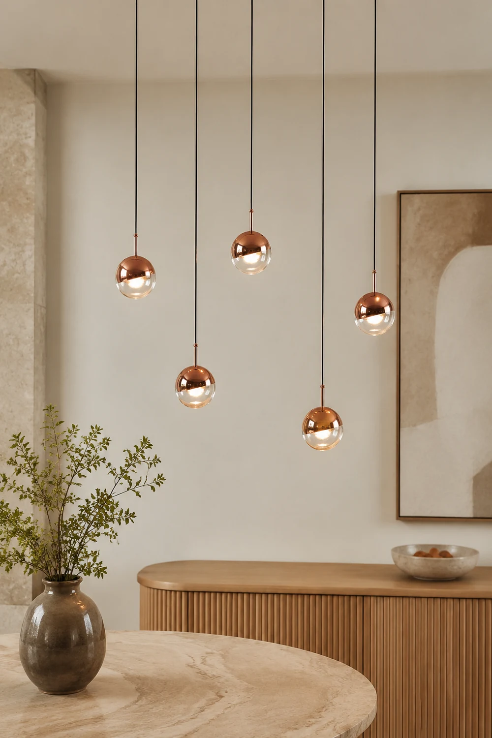 Valentina Pendelleuchte, Metall&Glas, 2-farbig - Lumpaz