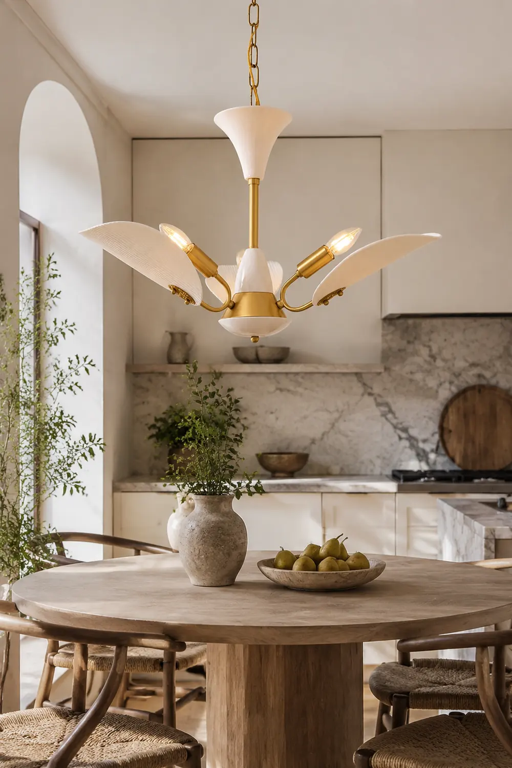 Vintage Creative Copper & Ceramic Pendant Light - Lumpaz