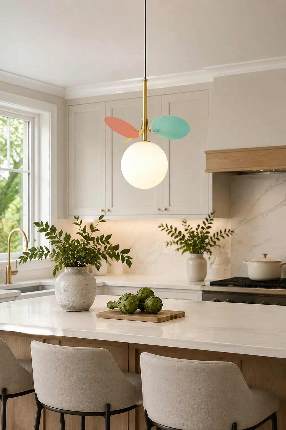 Glass Lampshade Chandelier Personality Art PVC Pendant Light - Lumpaz