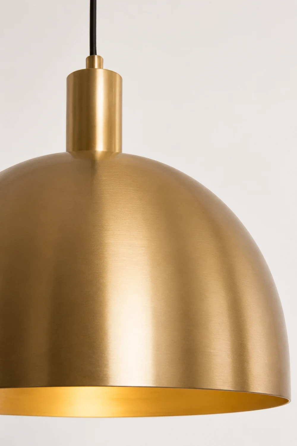 Mid-Century Modern Brass Dome Hanging Pendant Light - Lumpaz