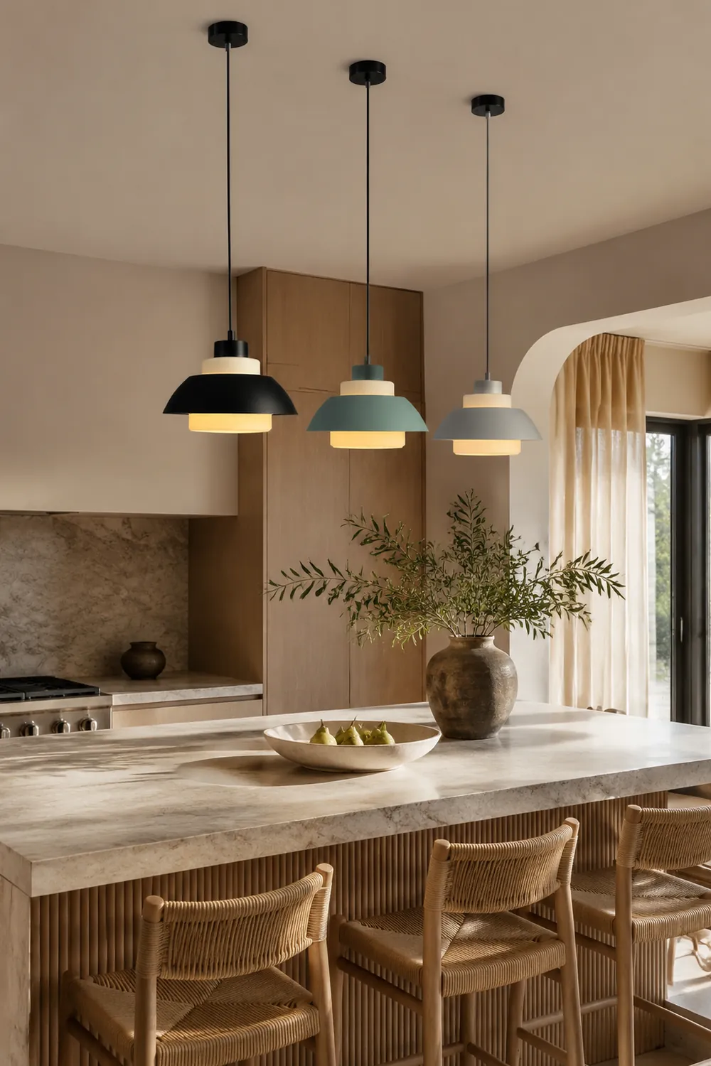 Minimalist Aluminum Pendant Light for Dining Room - Lumpaz