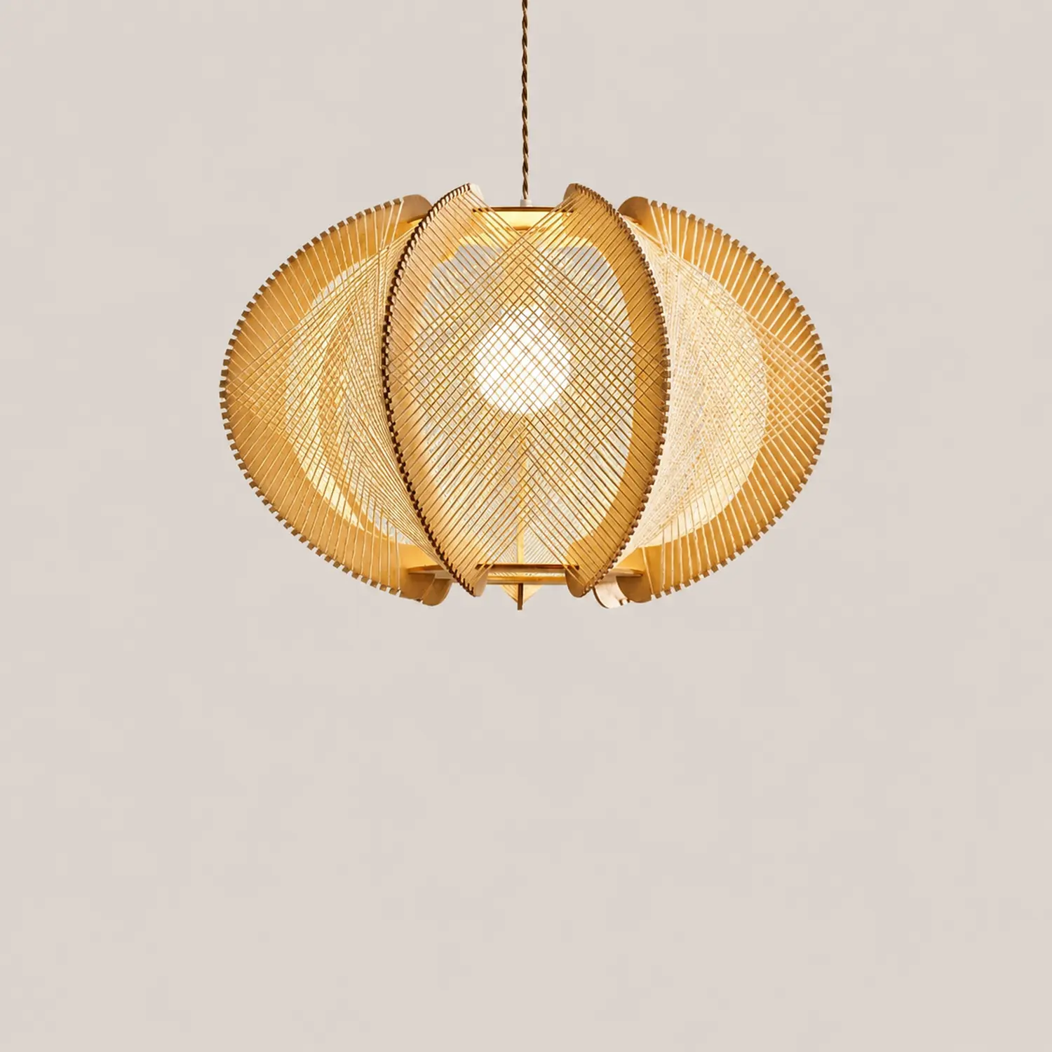 Retro Wooden Pendant Light Irregular Living Room Lamp - Lumpaz