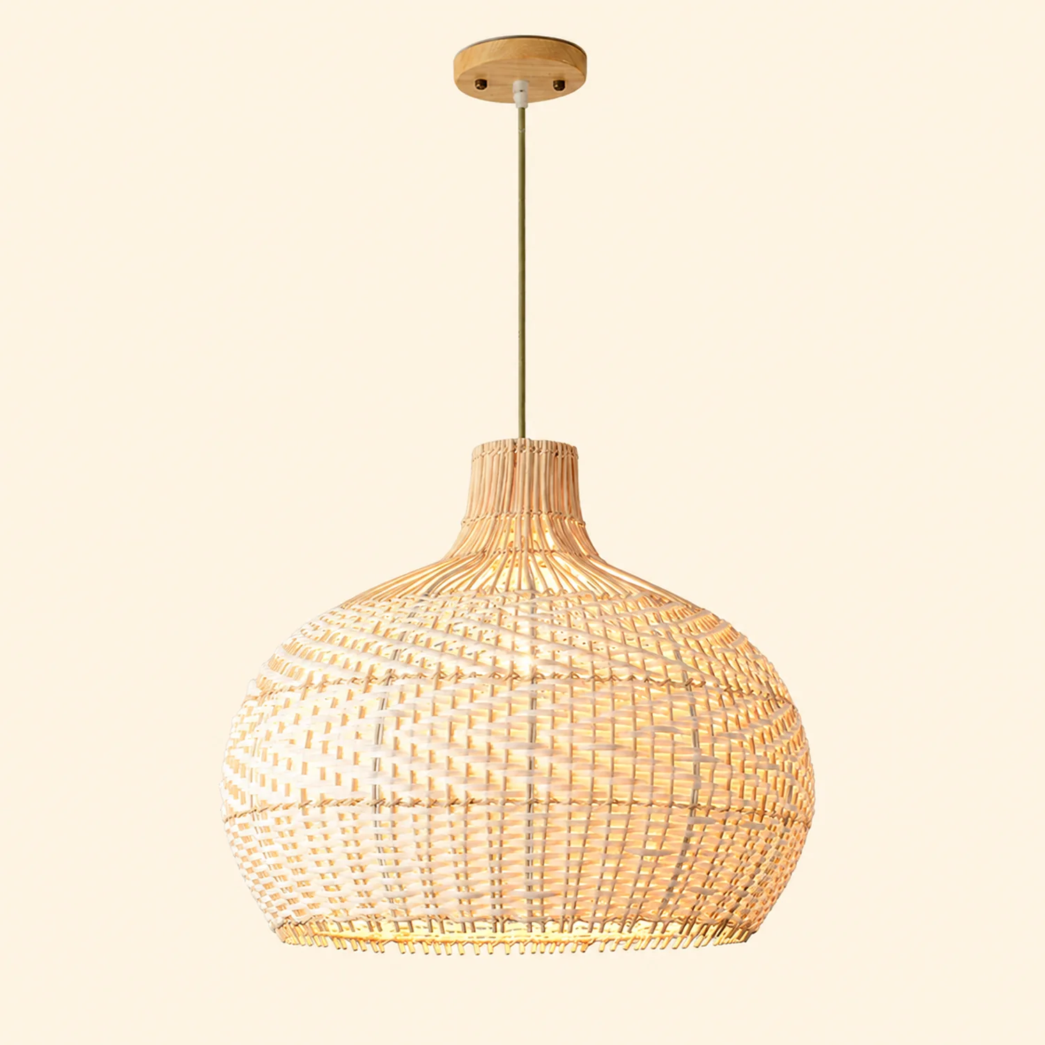 Modern Rattan Handwoven Pendant Light - Lumpaz