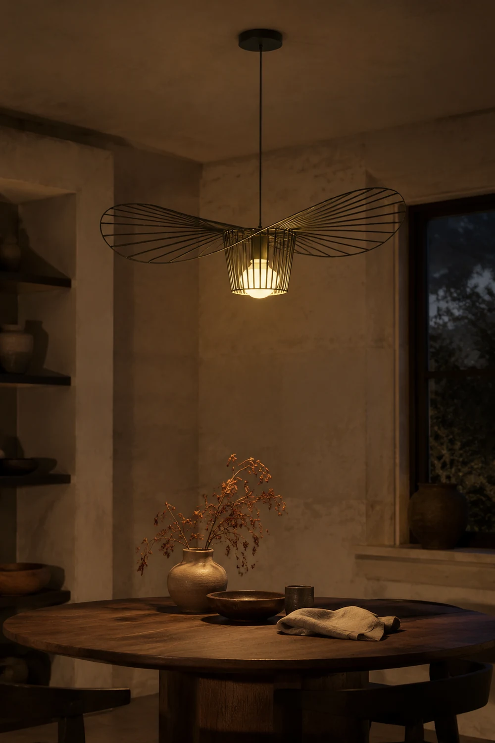 Modern Iron Cage Pendant Light For Living Room - Lumpaz