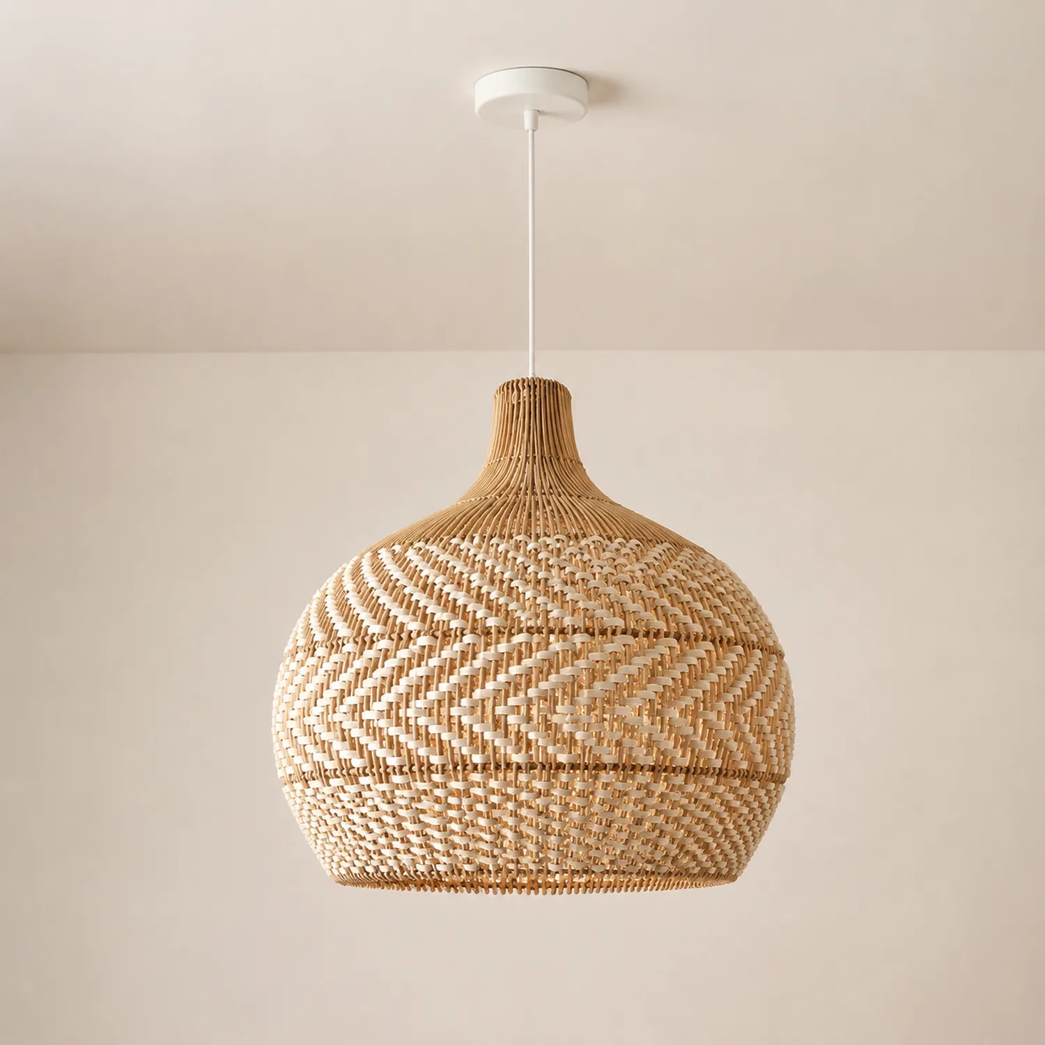 Modern Rattan Handwoven Pendant Light - Lumpaz