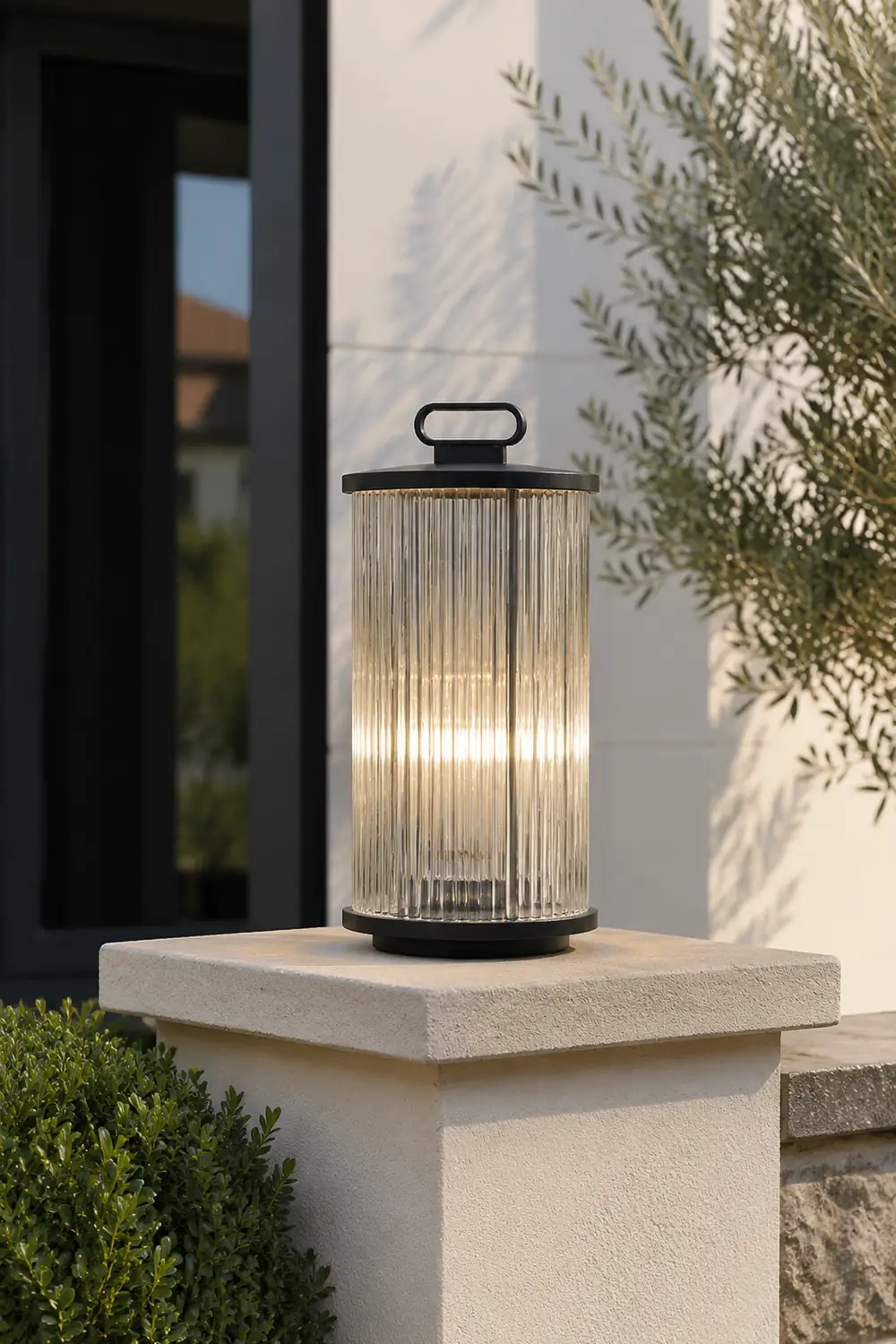 Orr Outdoor Solar Stehlampe, Metall&Glas, 33/60cm - Lumpaz