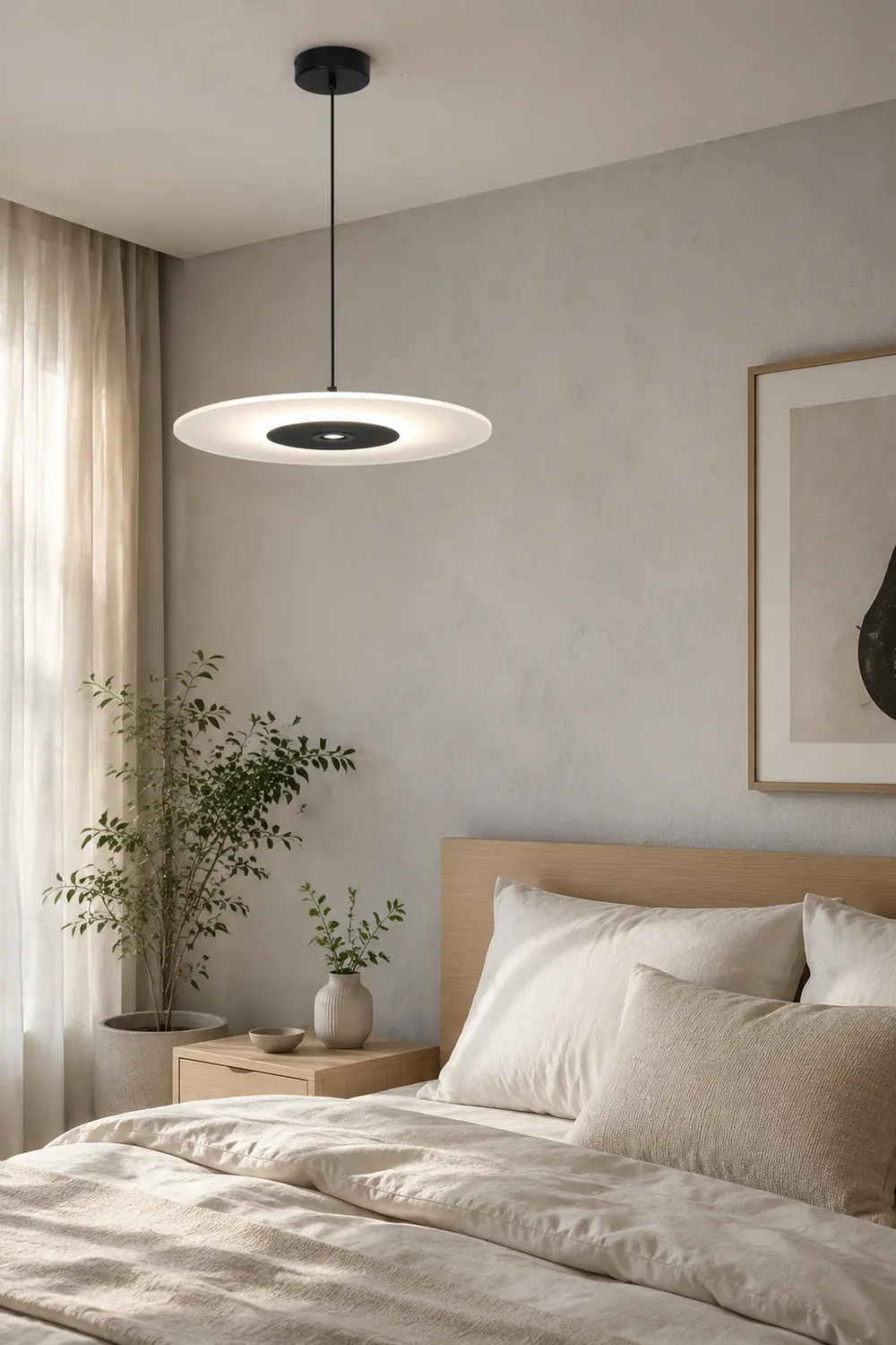 Nordic LED Flat Pendant Light For Dining Room - Lumpaz