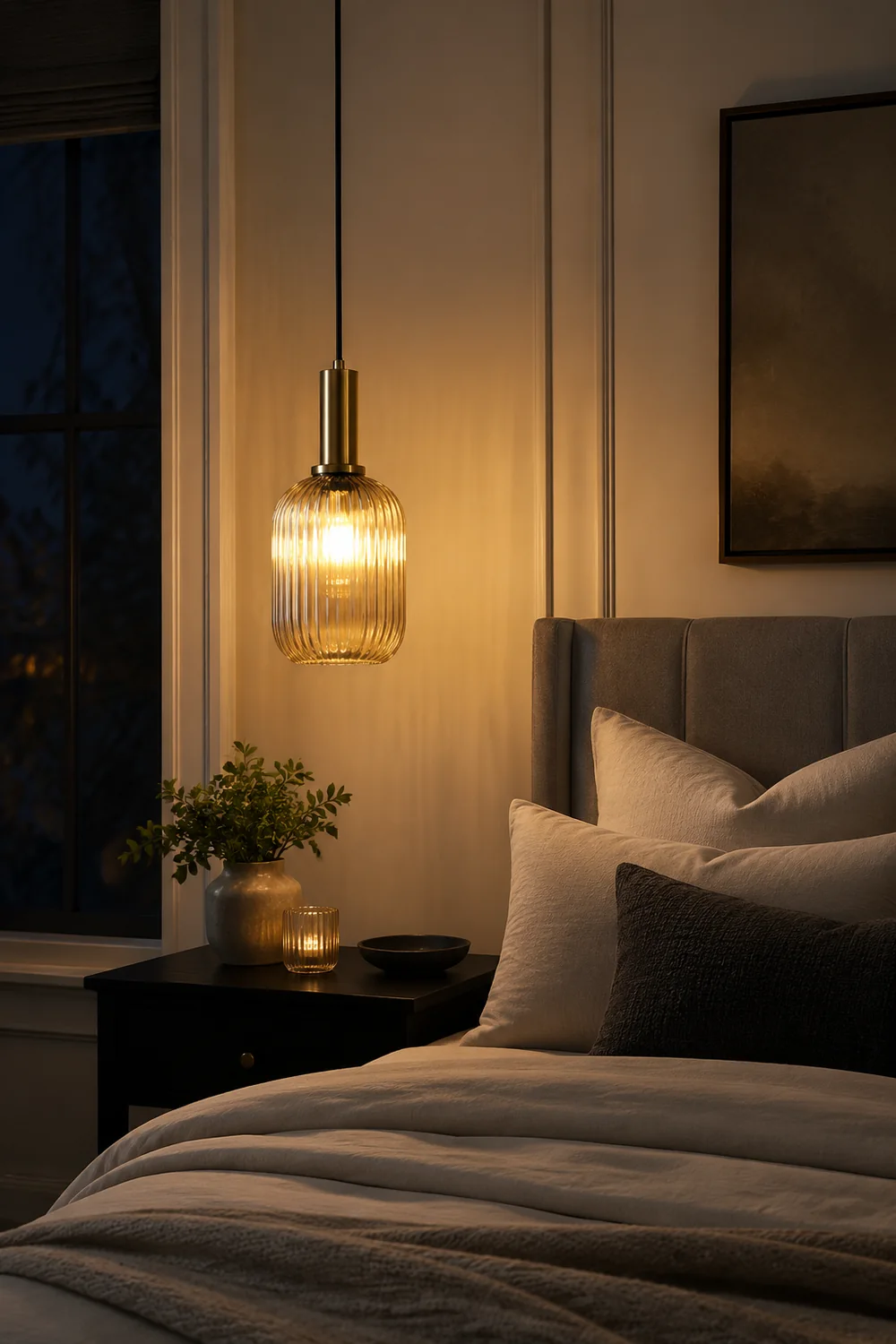 Vintage Stained Glass Lantern Shape Pendant Light - Lumpaz
