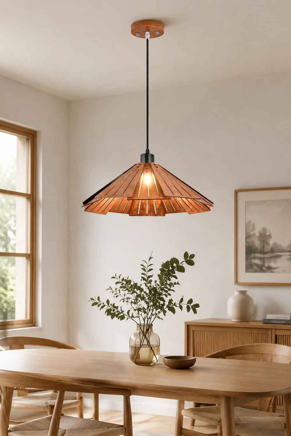 Nordische Kreative Pendelleuchte aus Holz für Esszimmer, Restaurant - Lumpaz