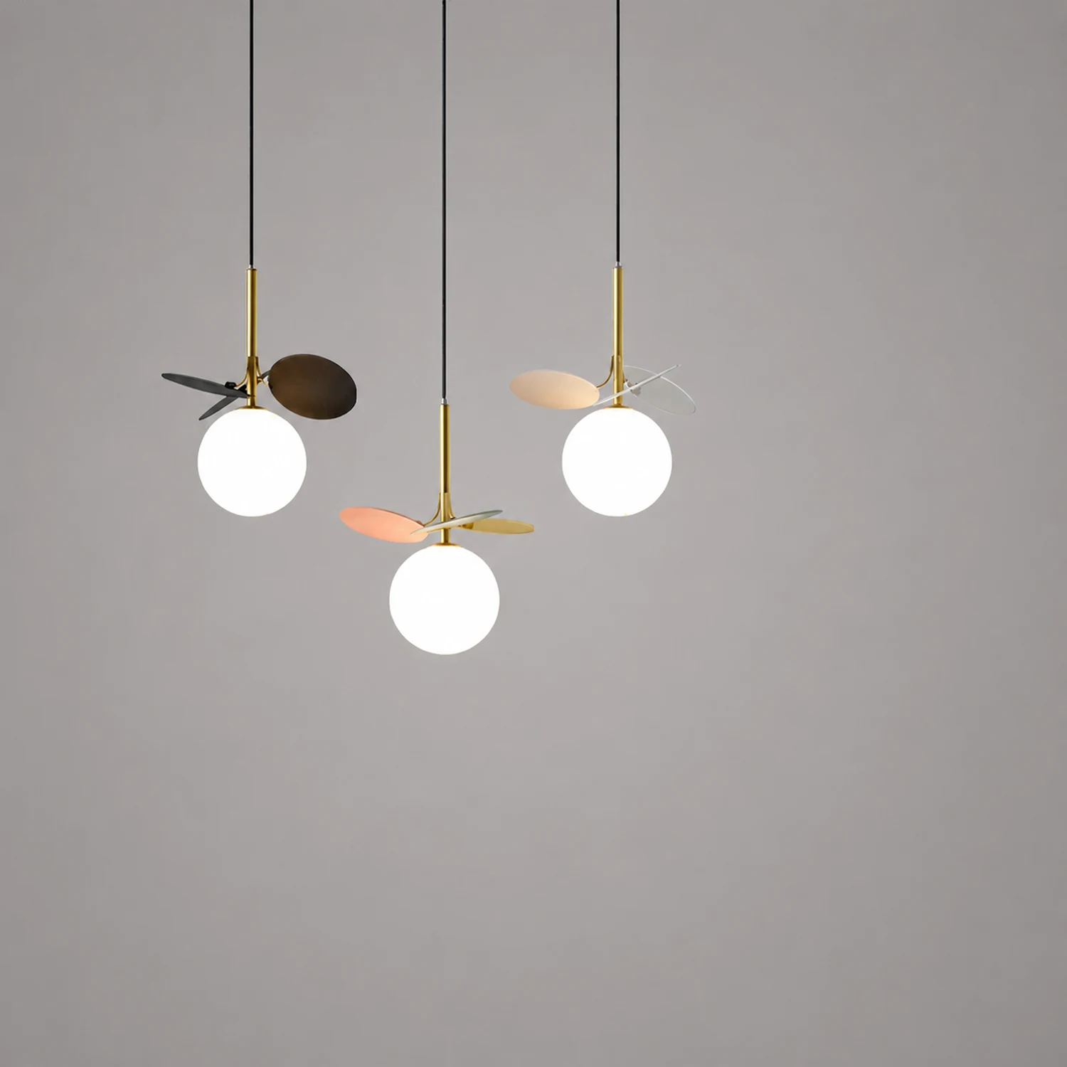 Glass Lampshade Chandelier Personality Art PVC Pendant Light - Lumpaz