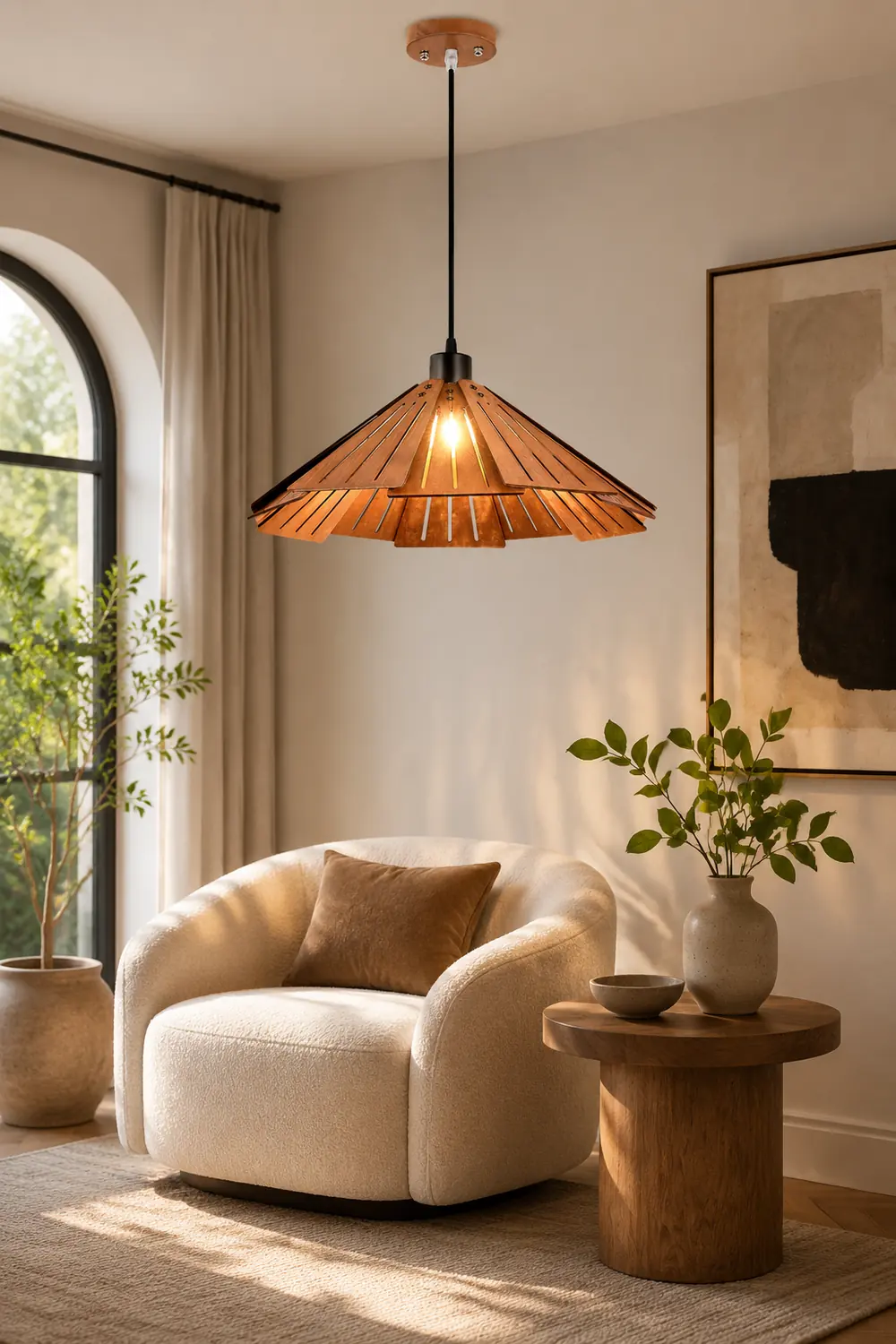 Nordische Kreative Pendelleuchte aus Holz für Esszimmer, Restaurant - Lumpaz