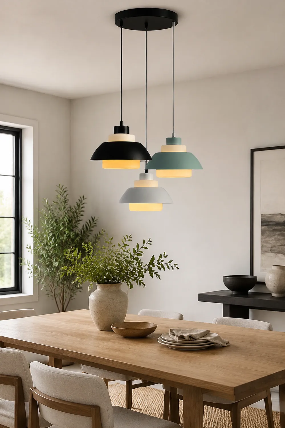 Minimalist Aluminum Pendant Light for Dining Room - Lumpaz