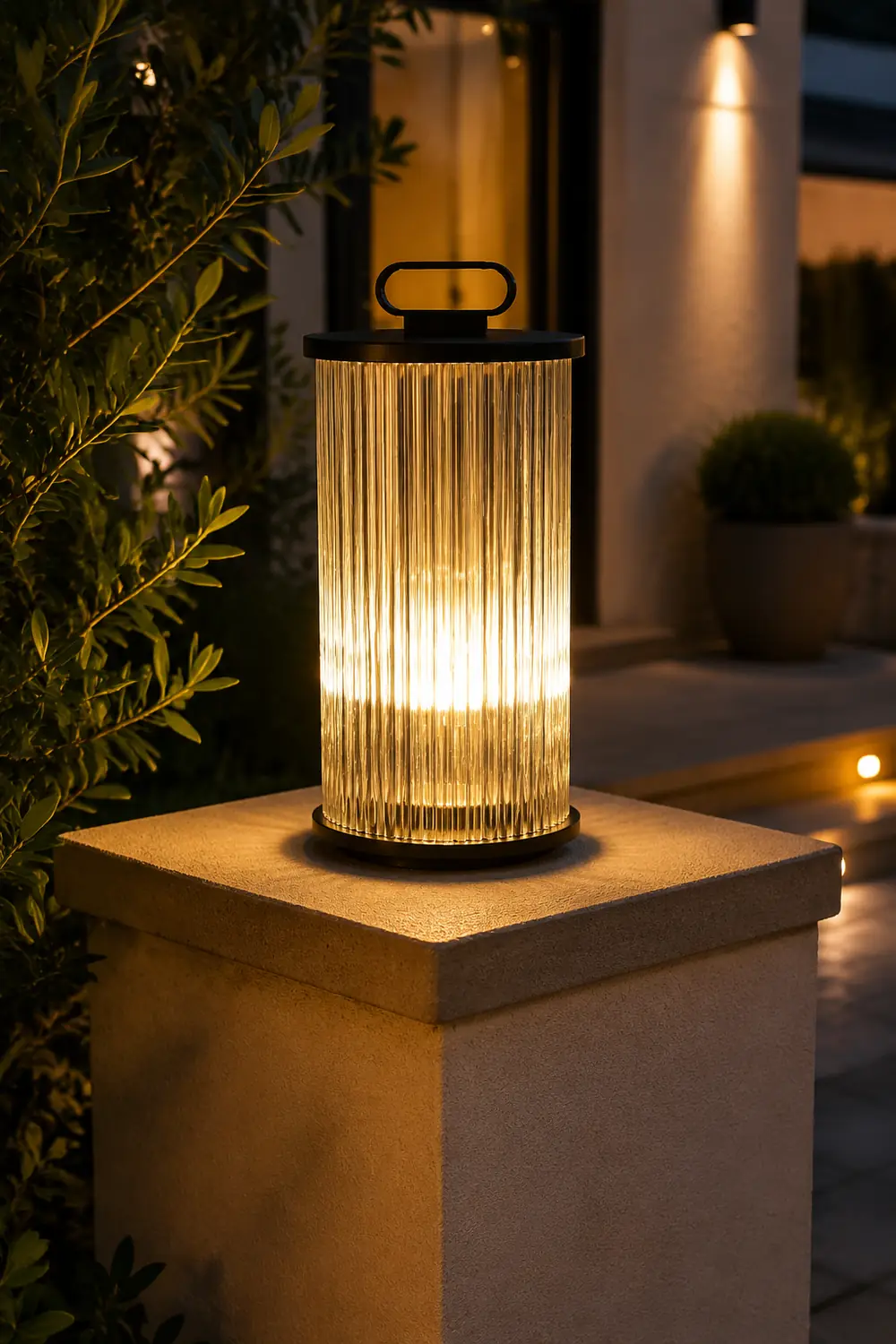 Orr Outdoor Solar Stehlampe, Metall&Glas, 33/60cm - Lumpaz