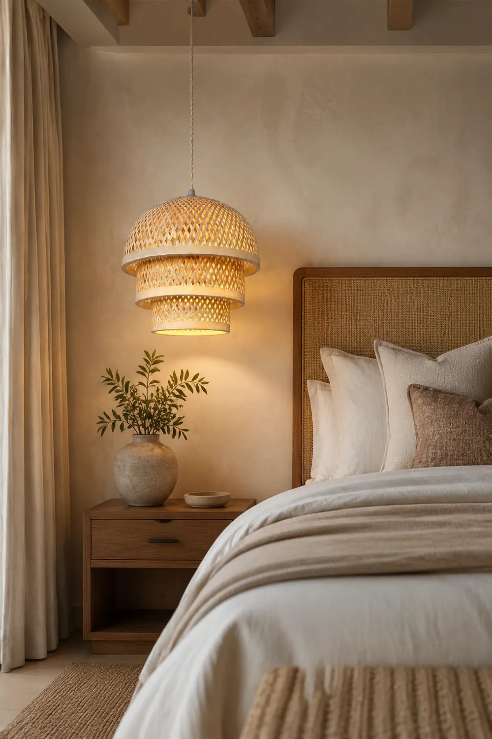 Bamboo Natural Basket Island Pendant Light - Lumpaz