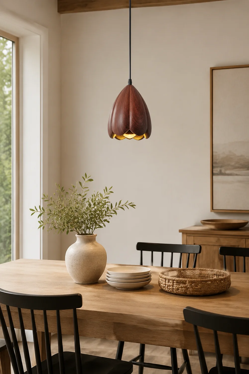 Retro Creative Flower Resin Hanging Light - Lumpaz