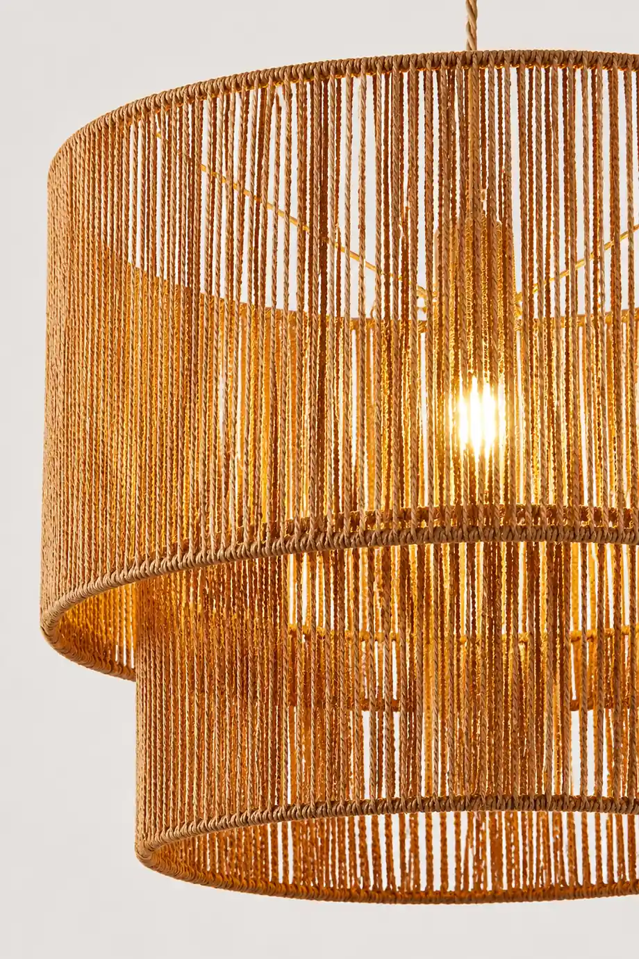 Retro Rope Woven Dining Room Pendant Light - Lumpaz