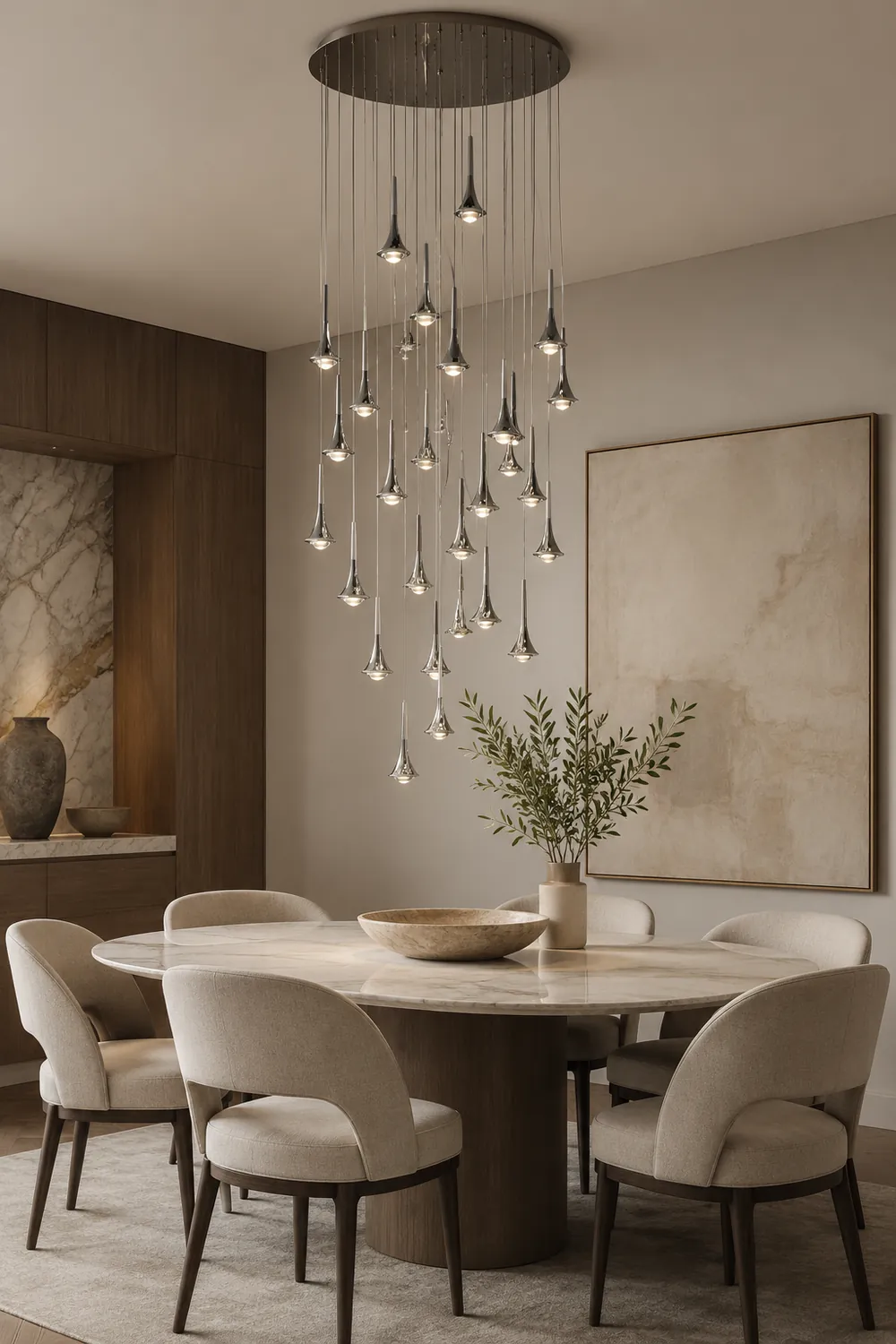 Luxury Raindrop Chandelier LED Hanging Lamp - Lumpaz
