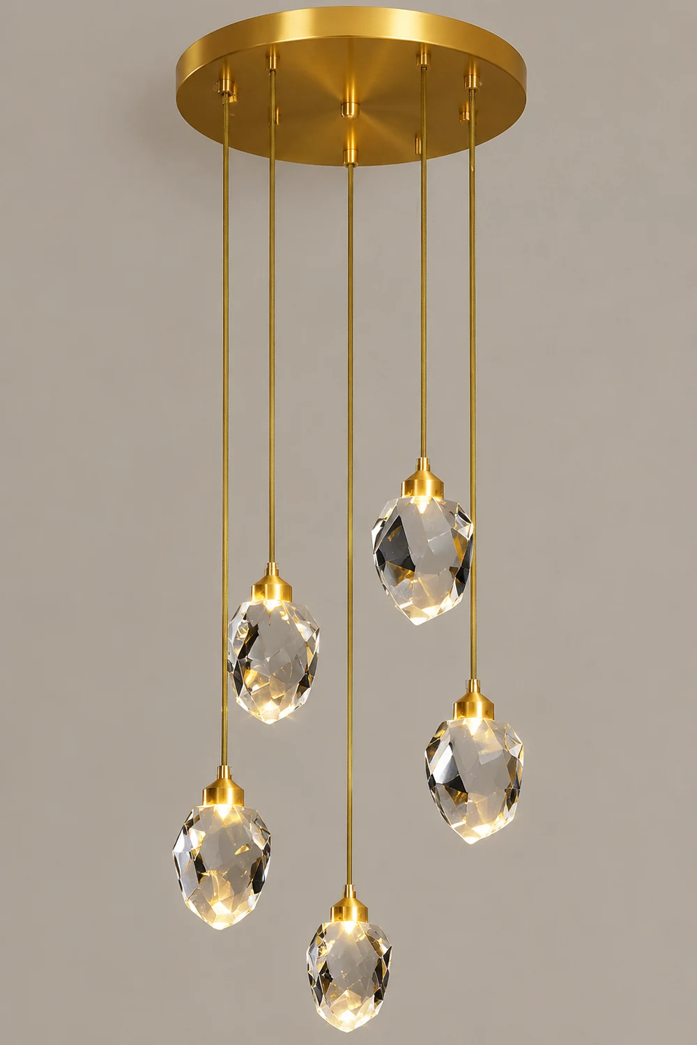 Creative Modern Crystal Gold Raindrop Chandelier - Lumpaz