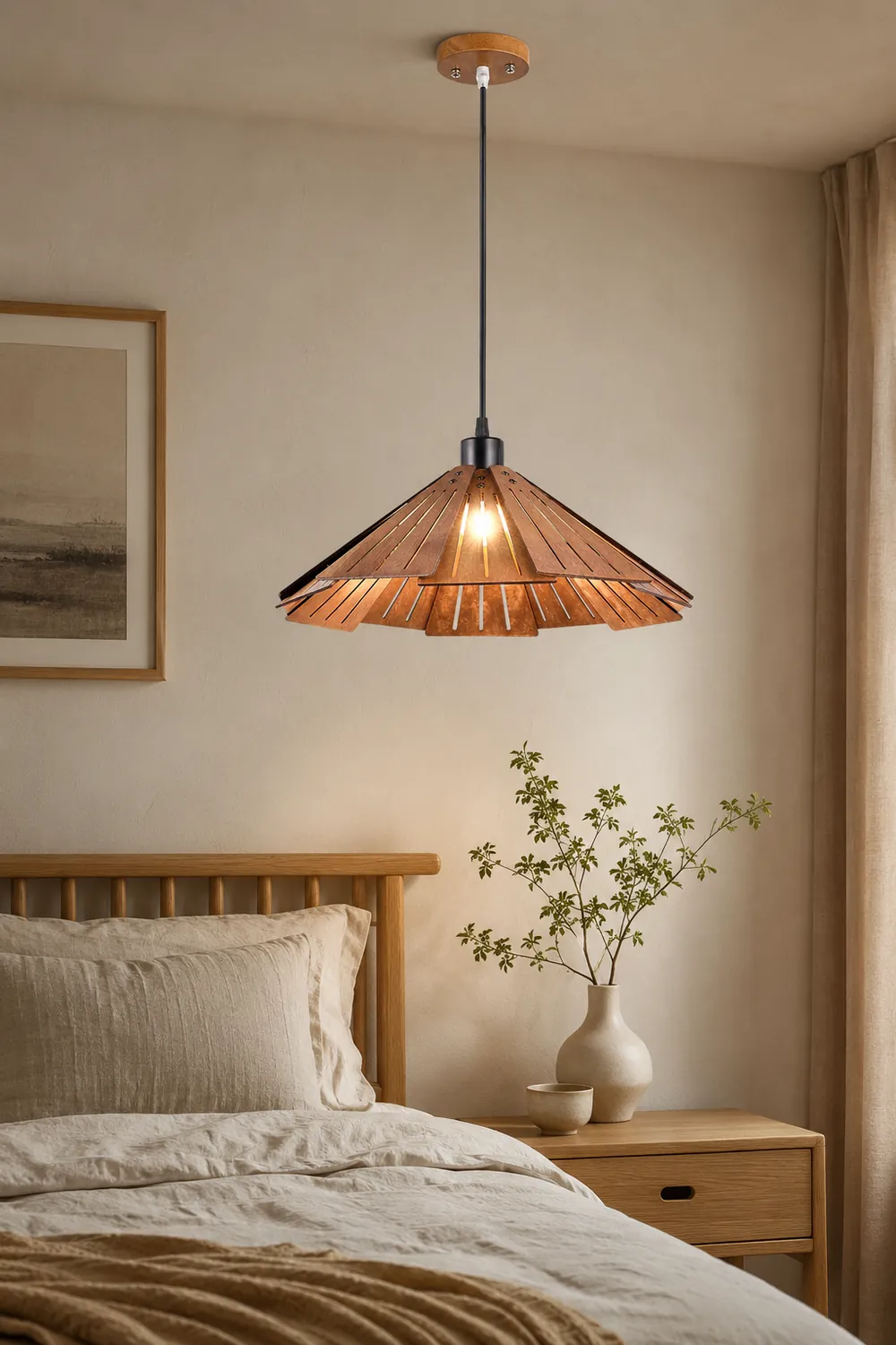 Nordische Kreative Pendelleuchte aus Holz für Esszimmer, Restaurant - Lumpaz