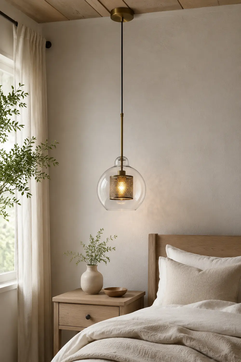 Nordische Industrielle Pendelleuchte aus Glas für Esszimmer, Restaurant - Lumpaz