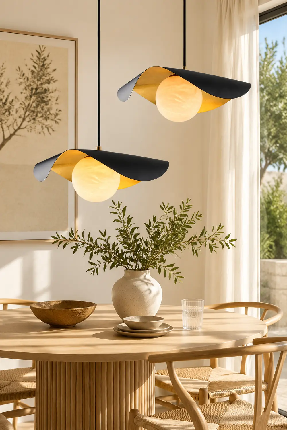 Eveline Pendelleuchte, Pure Kupfer&Dolomite, ∅35/40cm - Lumpaz