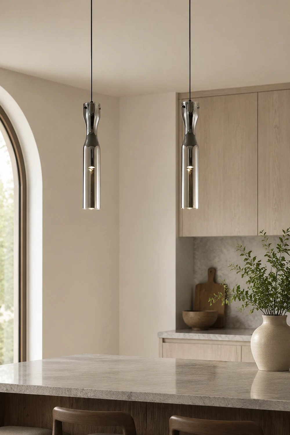 Kitchen Island Glass Pendants Lamp - Lumpaz