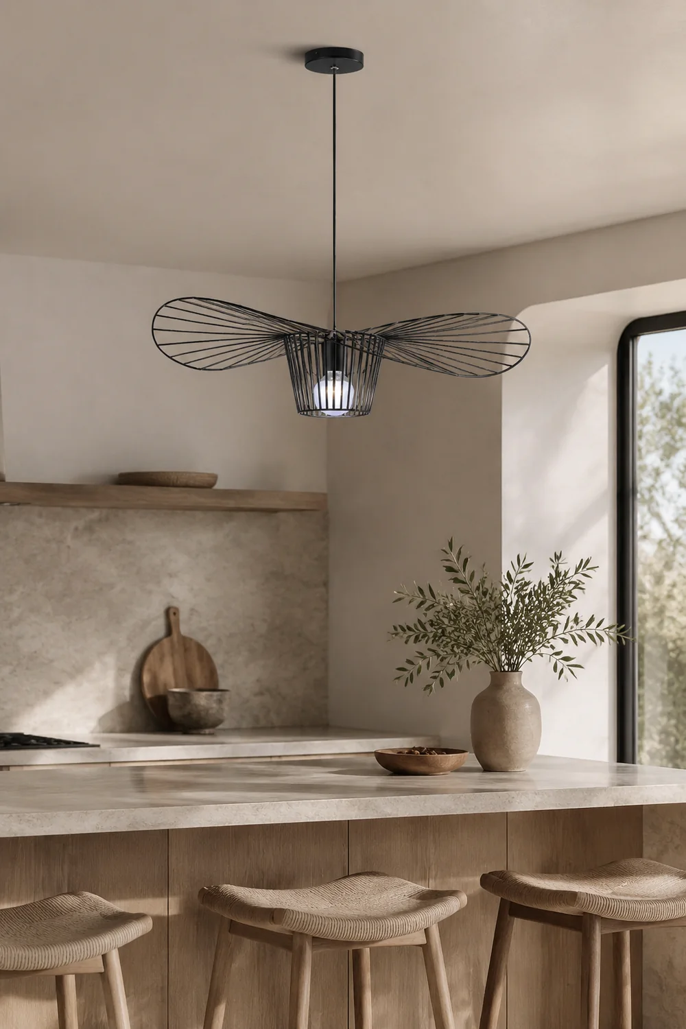 Modern Iron Cage Pendant Light For Living Room - Lumpaz