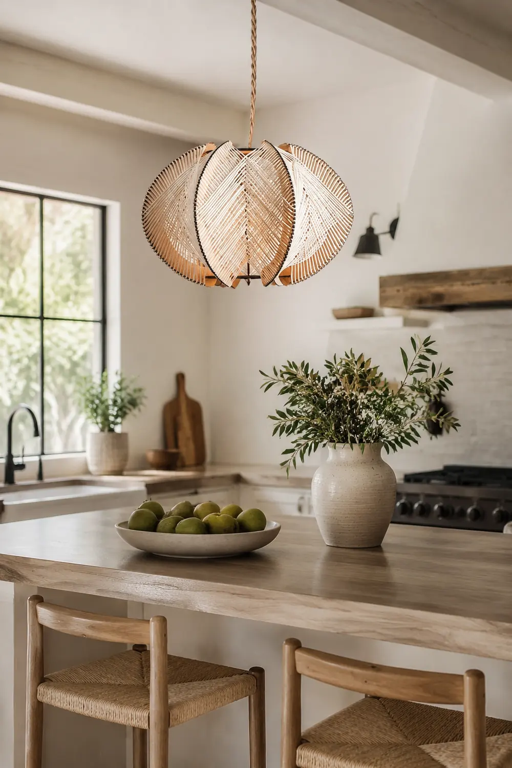 Retro Wooden Pendant Light Irregular Living Room Lamp - Lumpaz